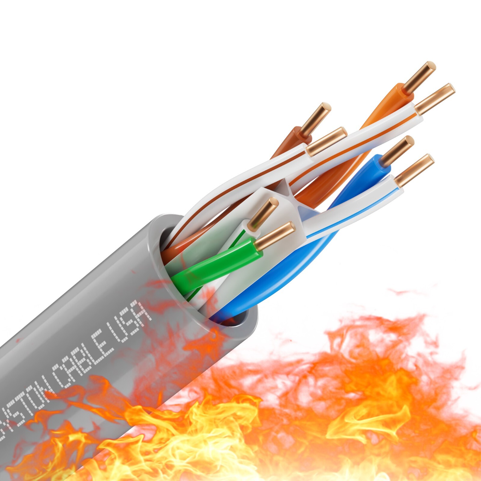 Syston Cat 6E Ethernet Network Cable 600MHz 23AWG UTP Solid Copper Wire-CMP Bulk
