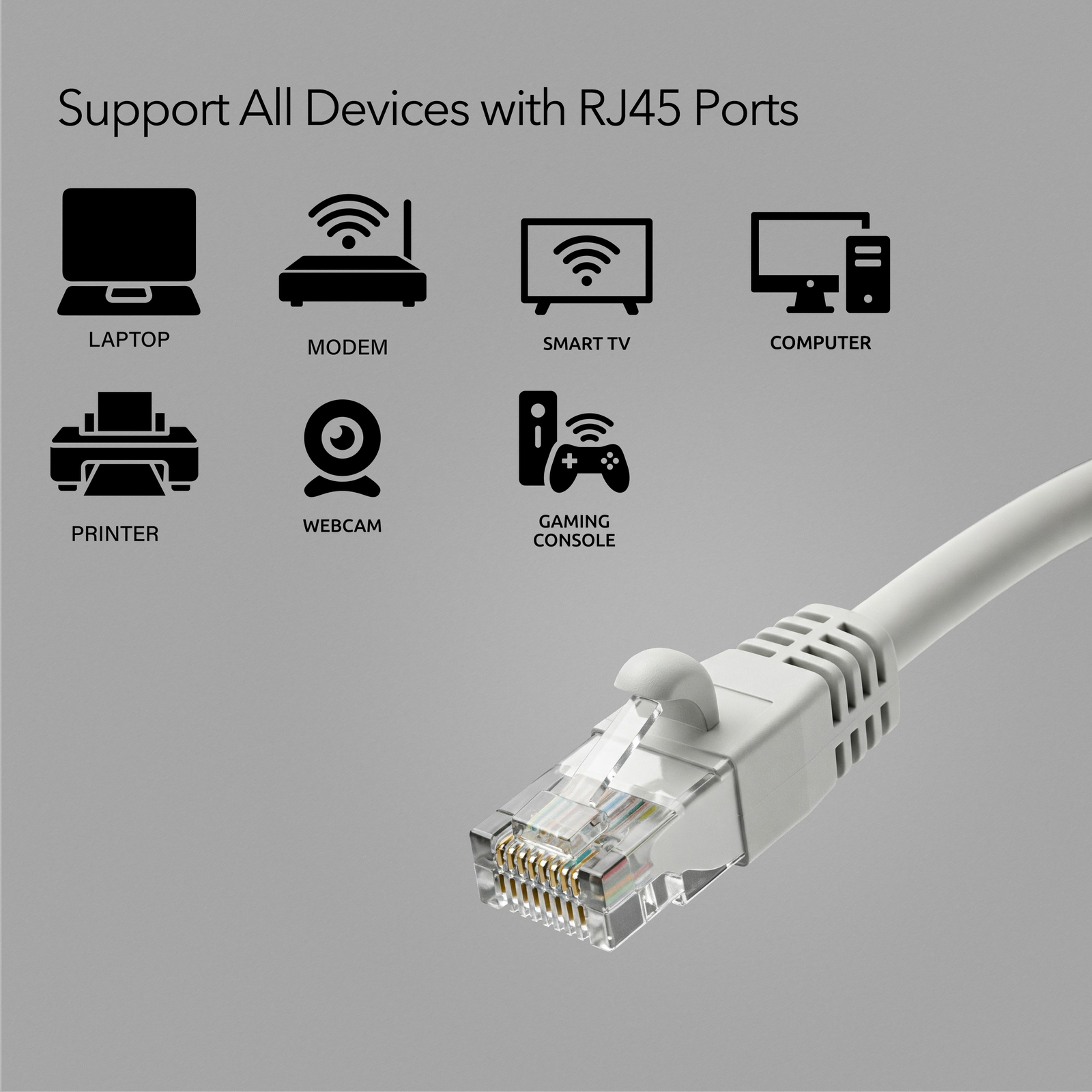 Cat5e Ethernet Cable 3ft 6ft 10ft 25ft 50ft 100ft Network LAN PC Gaming RJ45