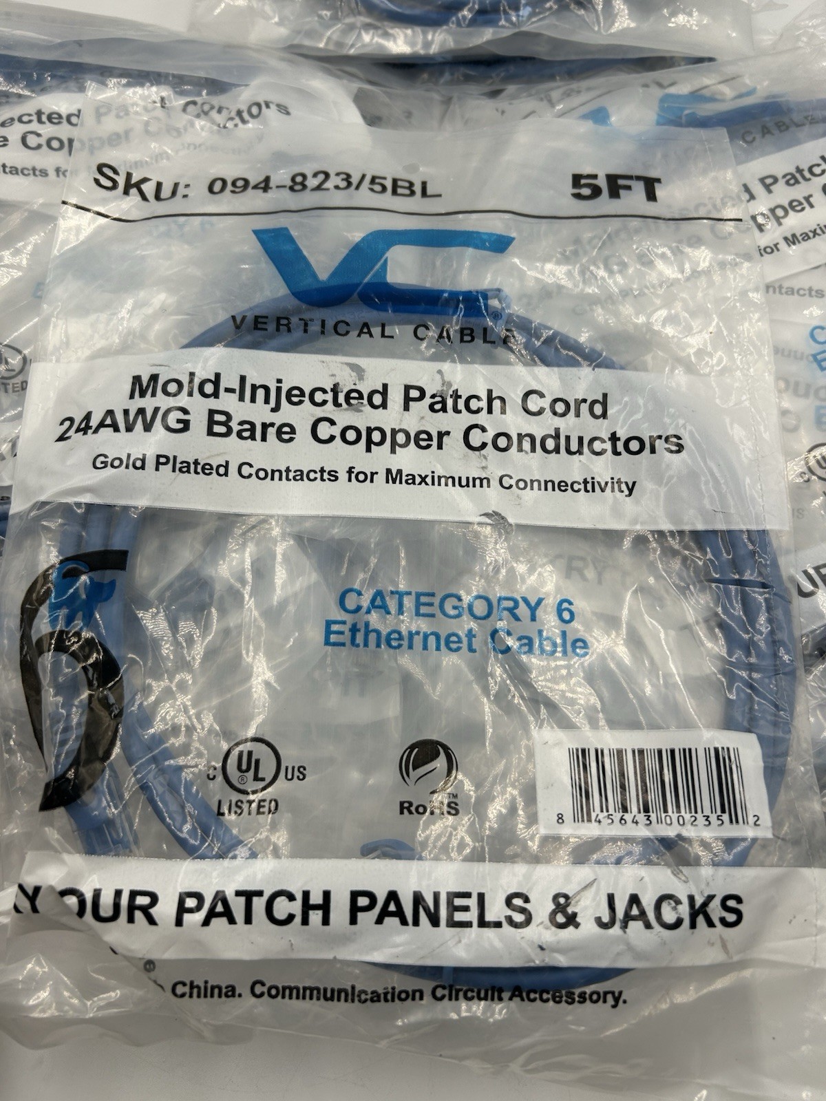 Lot of 25 – Cat6 Shielded SSTP Ethernet Booted Patch Cable 5ft