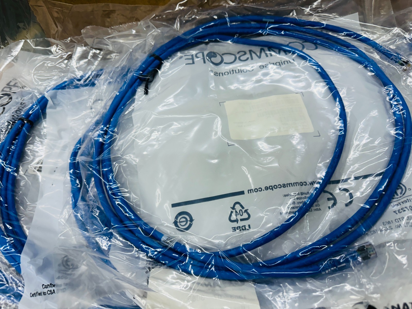 Lot of 20 🔥 ✅ CAT6 Ethernet Patch Cord 10 FT, RJ-45 LAN Network Cable Blue