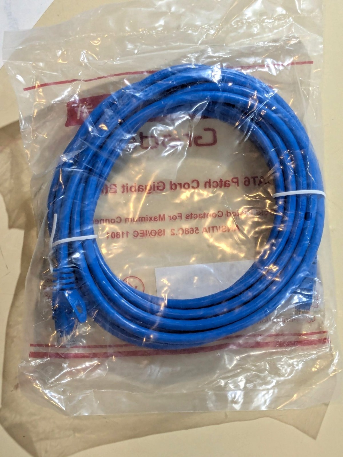 Commercial Grade CAT6 Ethernet Patch Cord 15 Ft Blue – Snagless RJ45