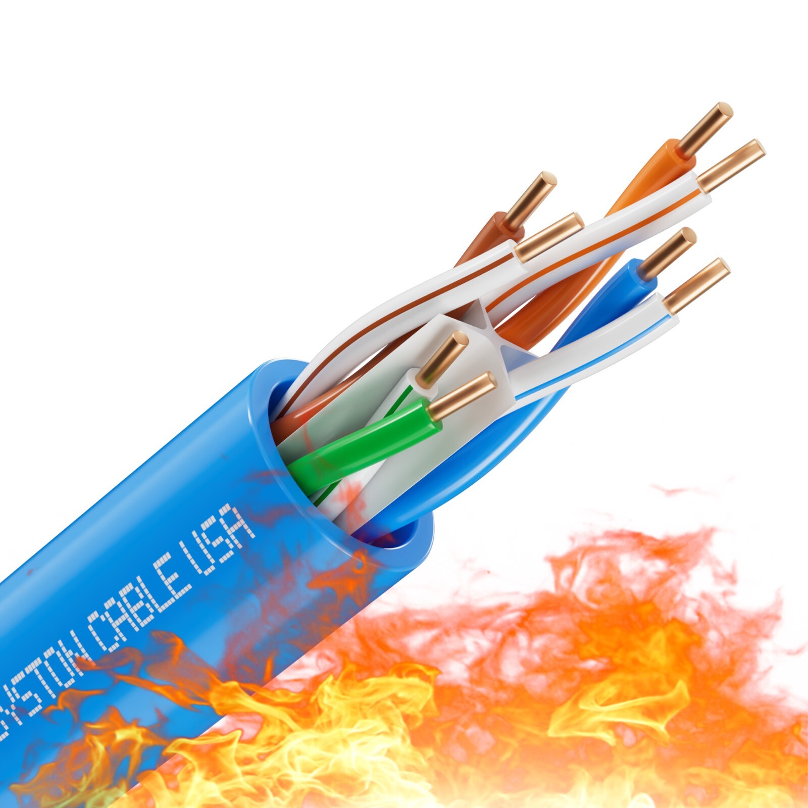 Syston Cat 6E Ethernet Network Cable 600MHz 23AWG UTP Solid Copper Wire-CMP Bulk