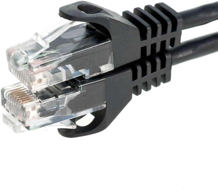 RJ45 CAT6 Ethernet Network Cable Black 5ft 15ft 25ft 30ft 50ft 100ft 200ft LOT