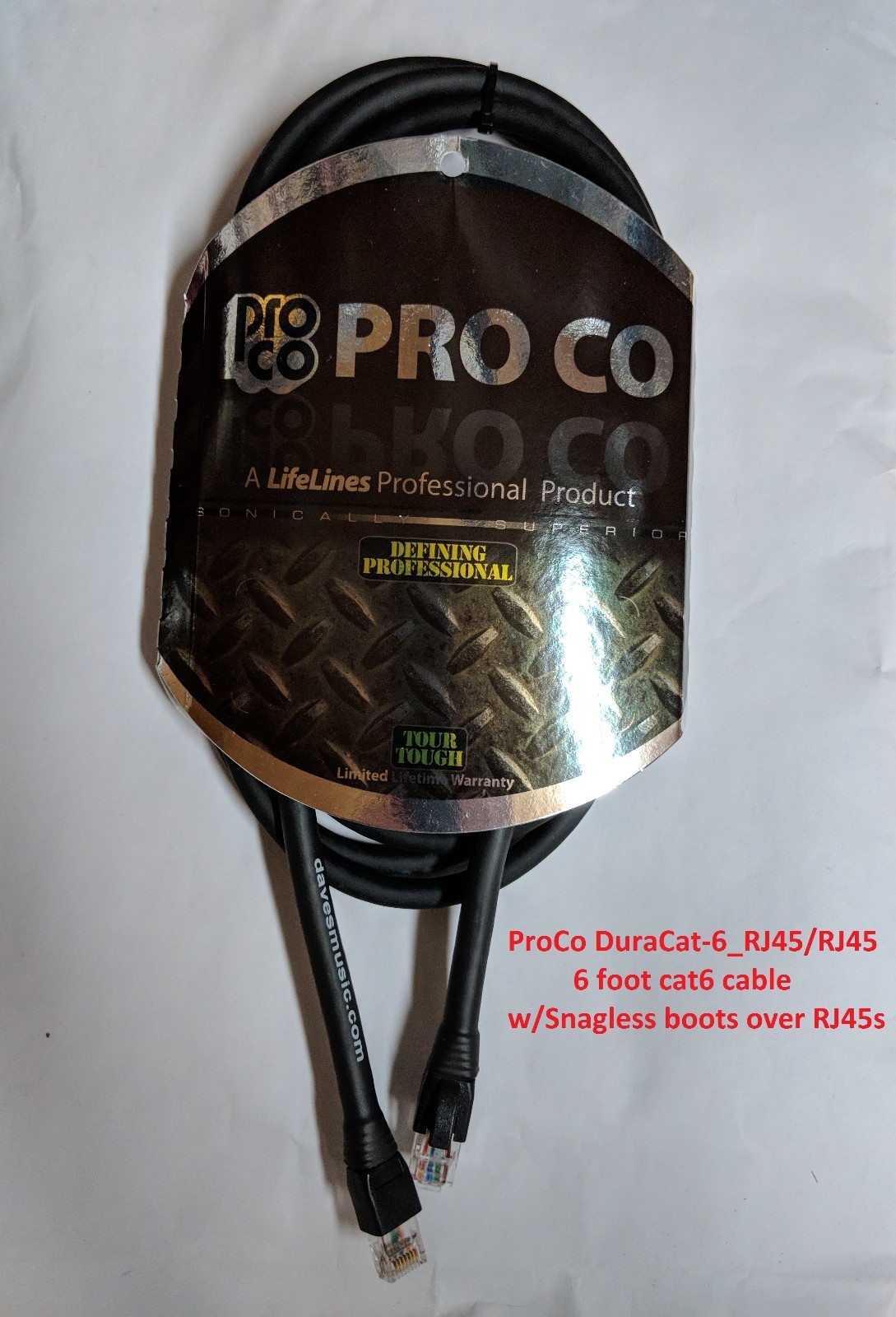 NEW PROCO 6 foot DURACAT-6 cat6 UTP Patch Cable Snag-less Boots over RJ45