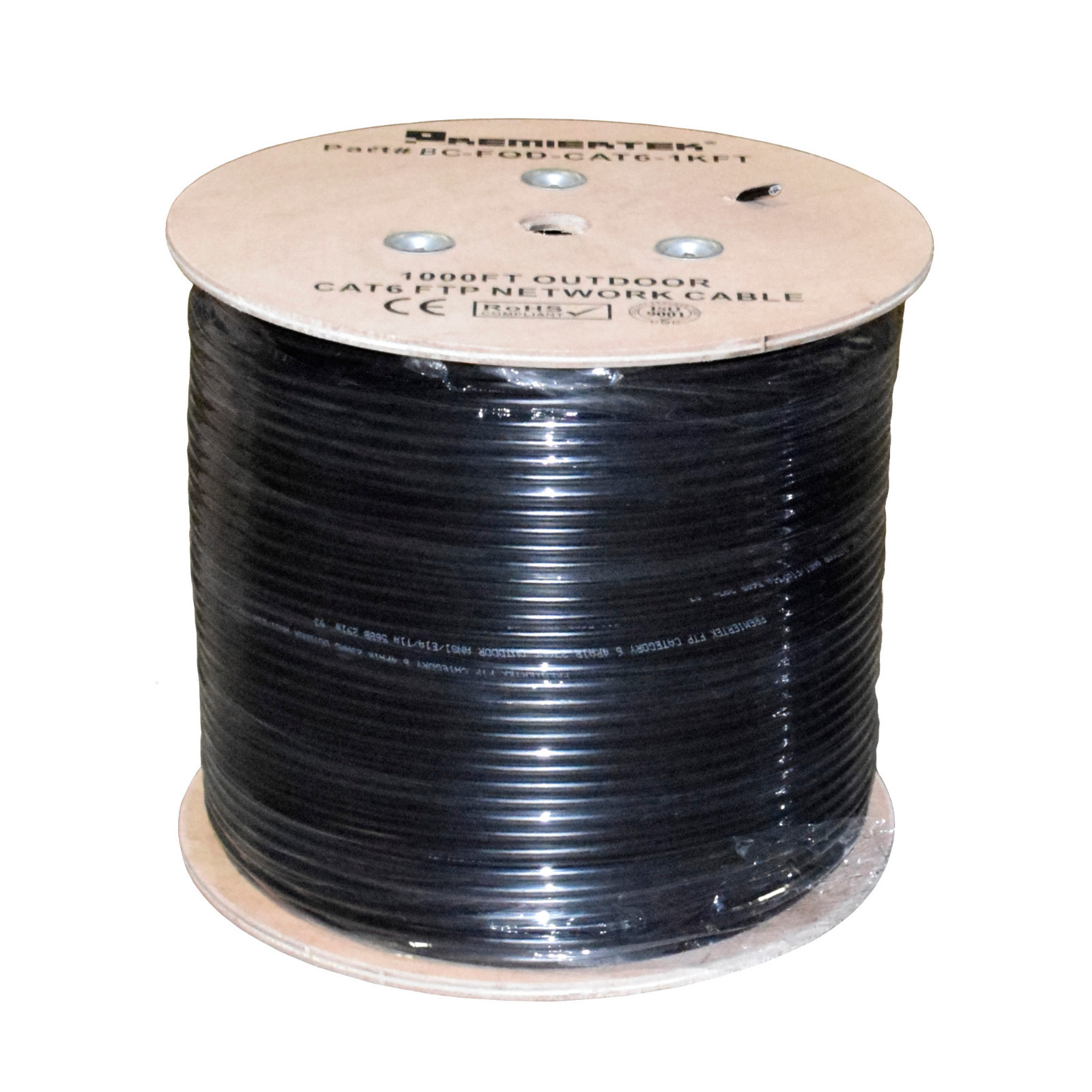 100% Copper F/UTP CAT6 1000FT Shielded Outdoor 23AWG Cable Direct Burial UV