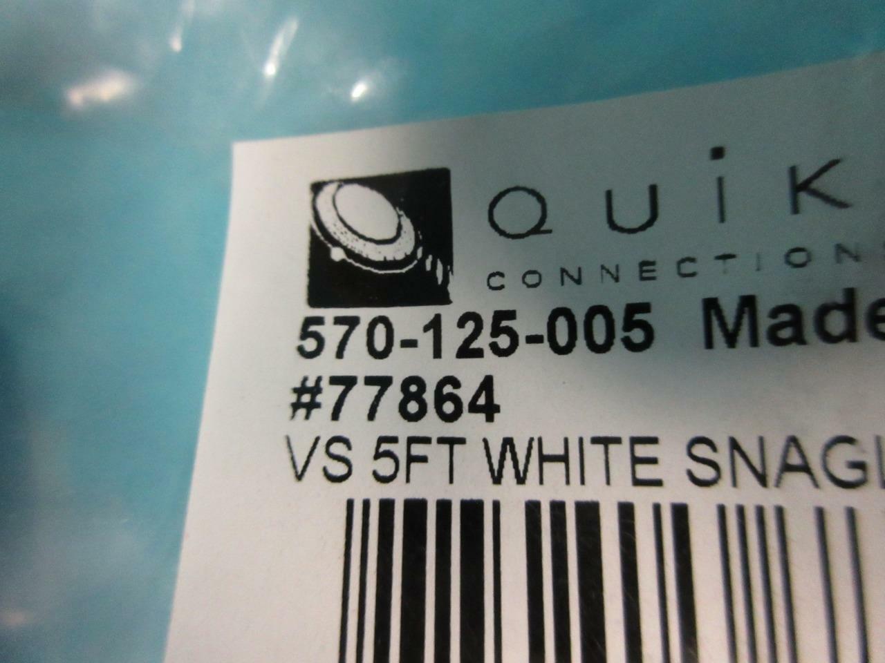 LOT OF 9 NEW QUICKTRON #77864 5 FT WHITE BOOTED CAT5E 350MHZ ROHS 570-125-005