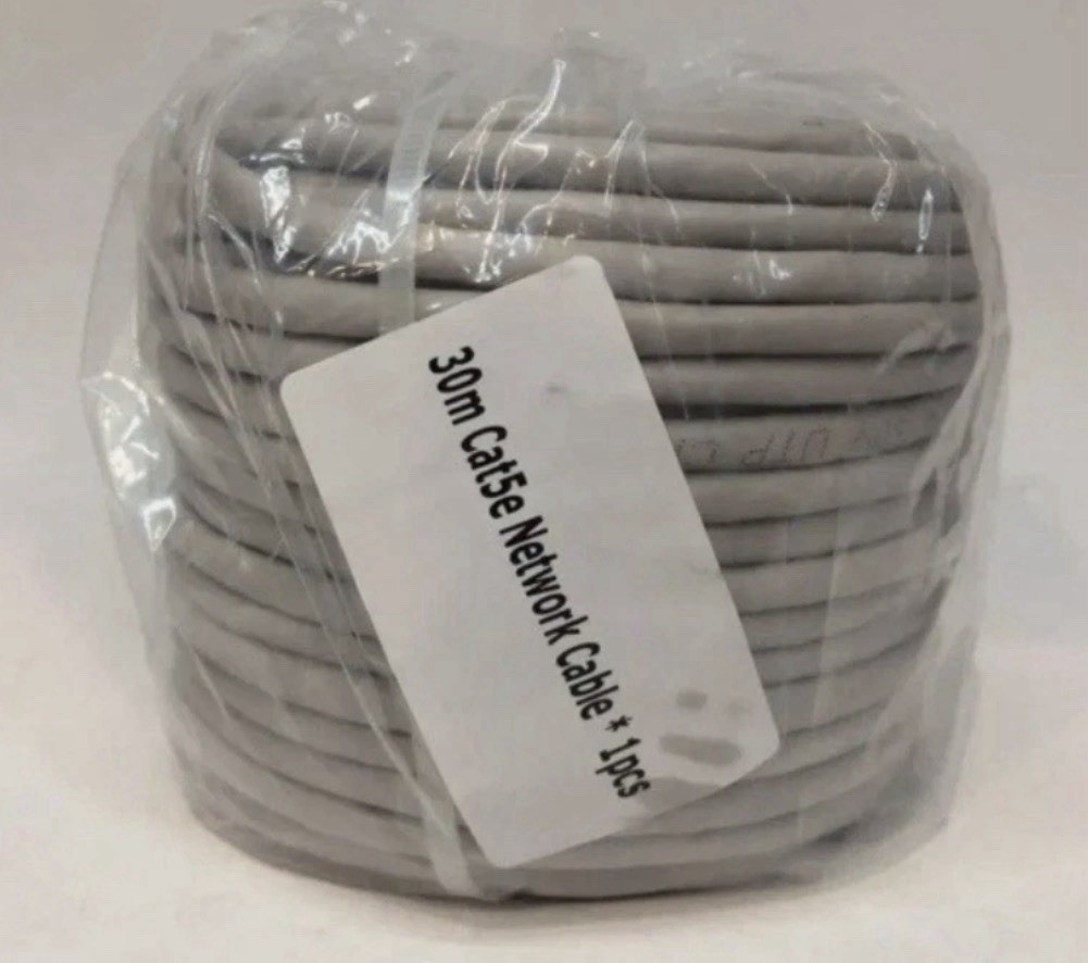 LOT OF 4 Lorex Cat5e Ethernet Network Cable GRAY 100ft (30m) NEW SEALED