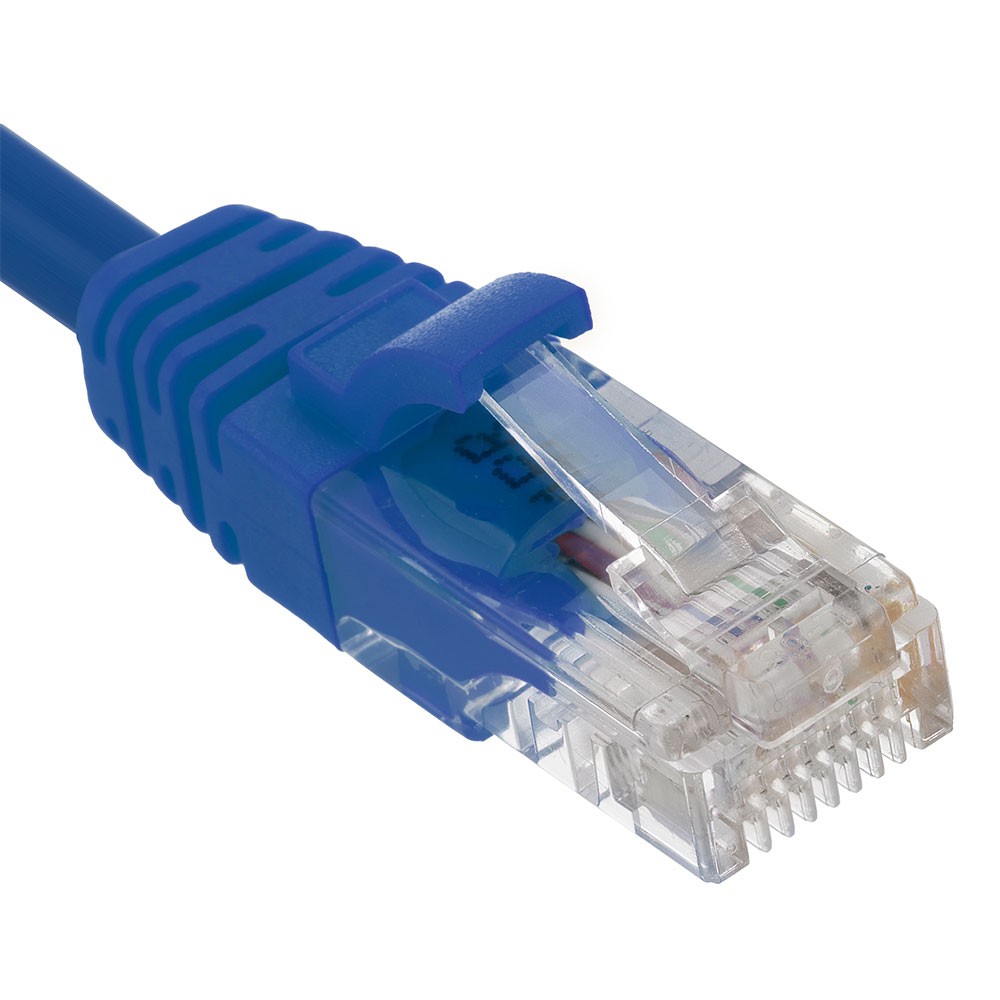 Ethernet Patch Cable CAT5E, UTP, 24AWG, 0.5 Ft, 10 pack, Blue
