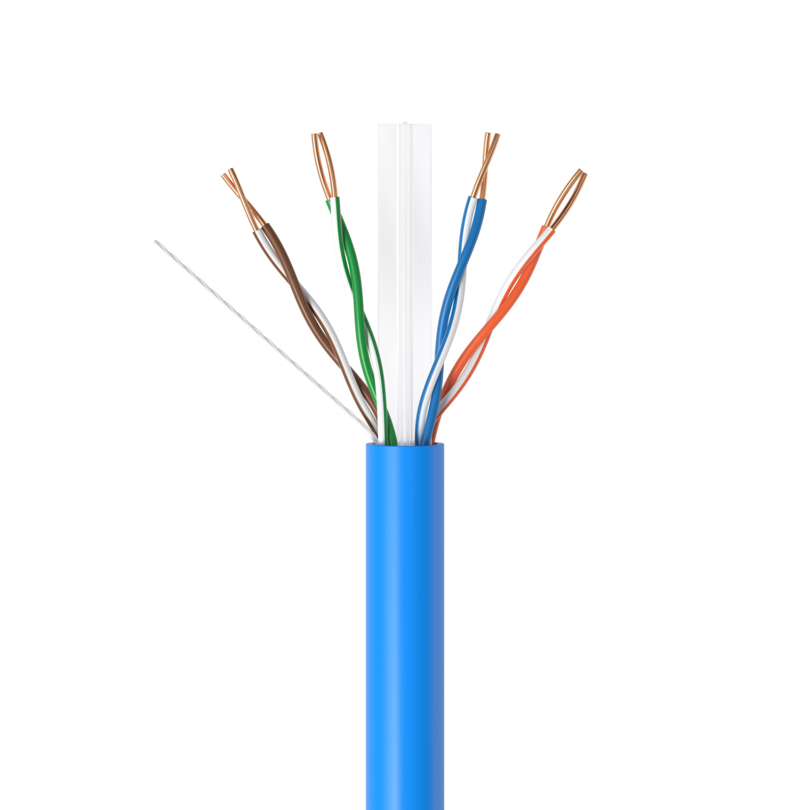 CAT6 Blue Ethernet Cable 990FT 23AWG UTP CCA Network Solid Bulk Wire Open Box