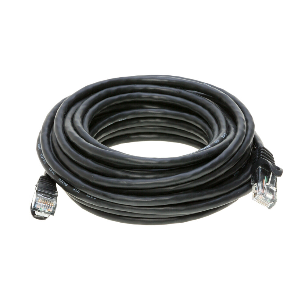 CAT5 Ethernet Patch Cable RJ-45 Internet Cord Black 25FT – 200FT Multi-Pack LOT
