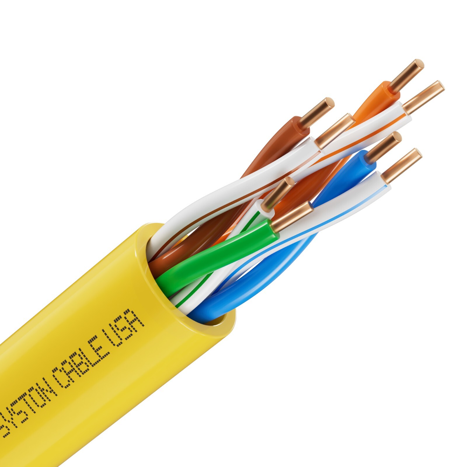 Syston Cat 5e Ethernet Network Cable 350MHz 24AWG UTP Solid Copper Wire-CMR Bulk