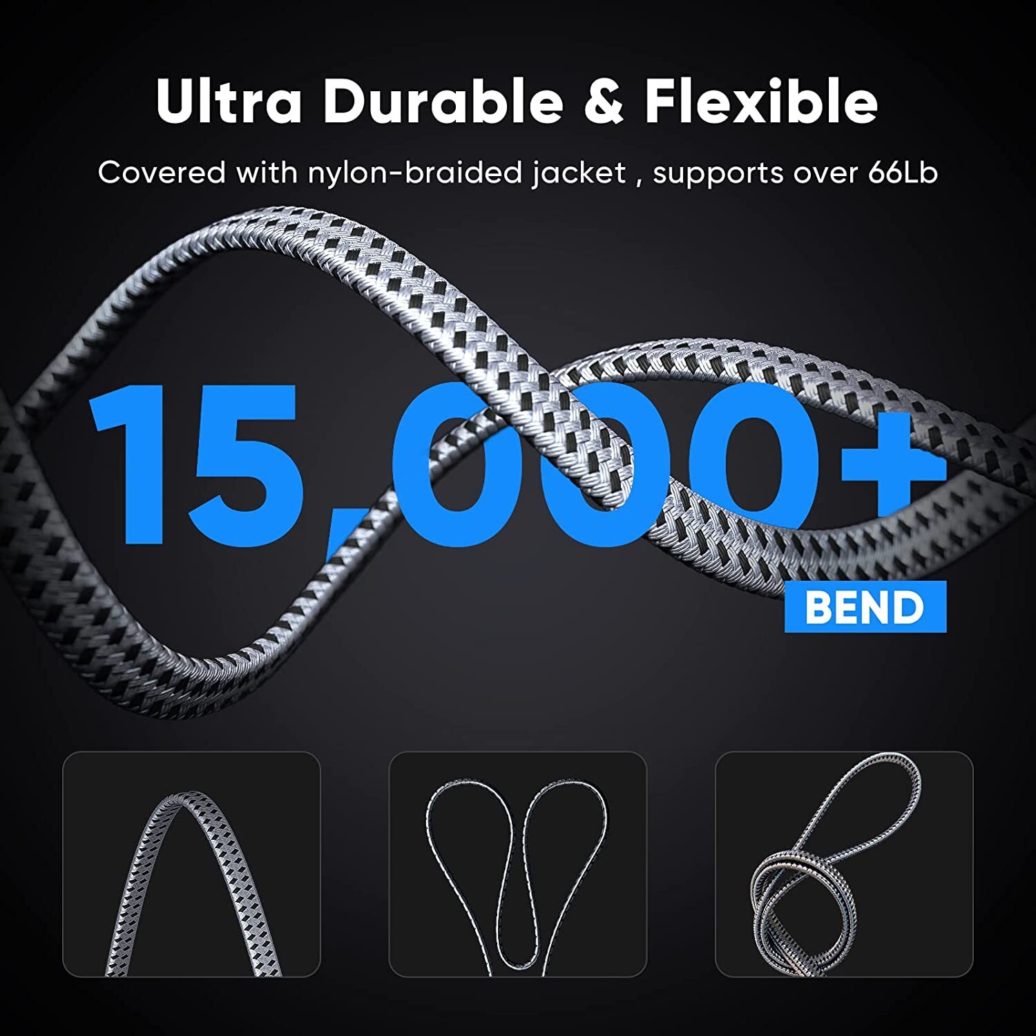 Braided 6FT-35FT Heavy Duty Cat8 Ethernet Cable Super Speed 40Gbps/2000Mhz RJ45