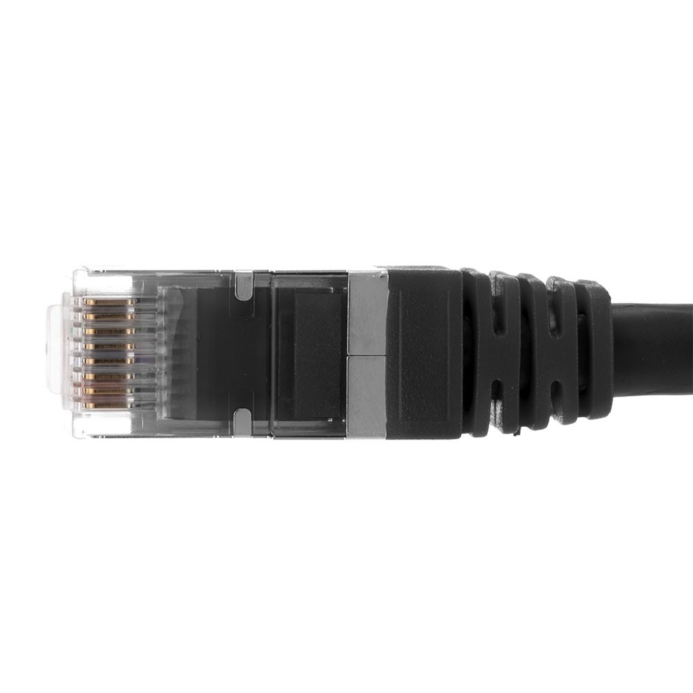 Ethernet Patch Cable CAT6A, S/FTP, 26AWG, 10 Ft, 5 pack, Black