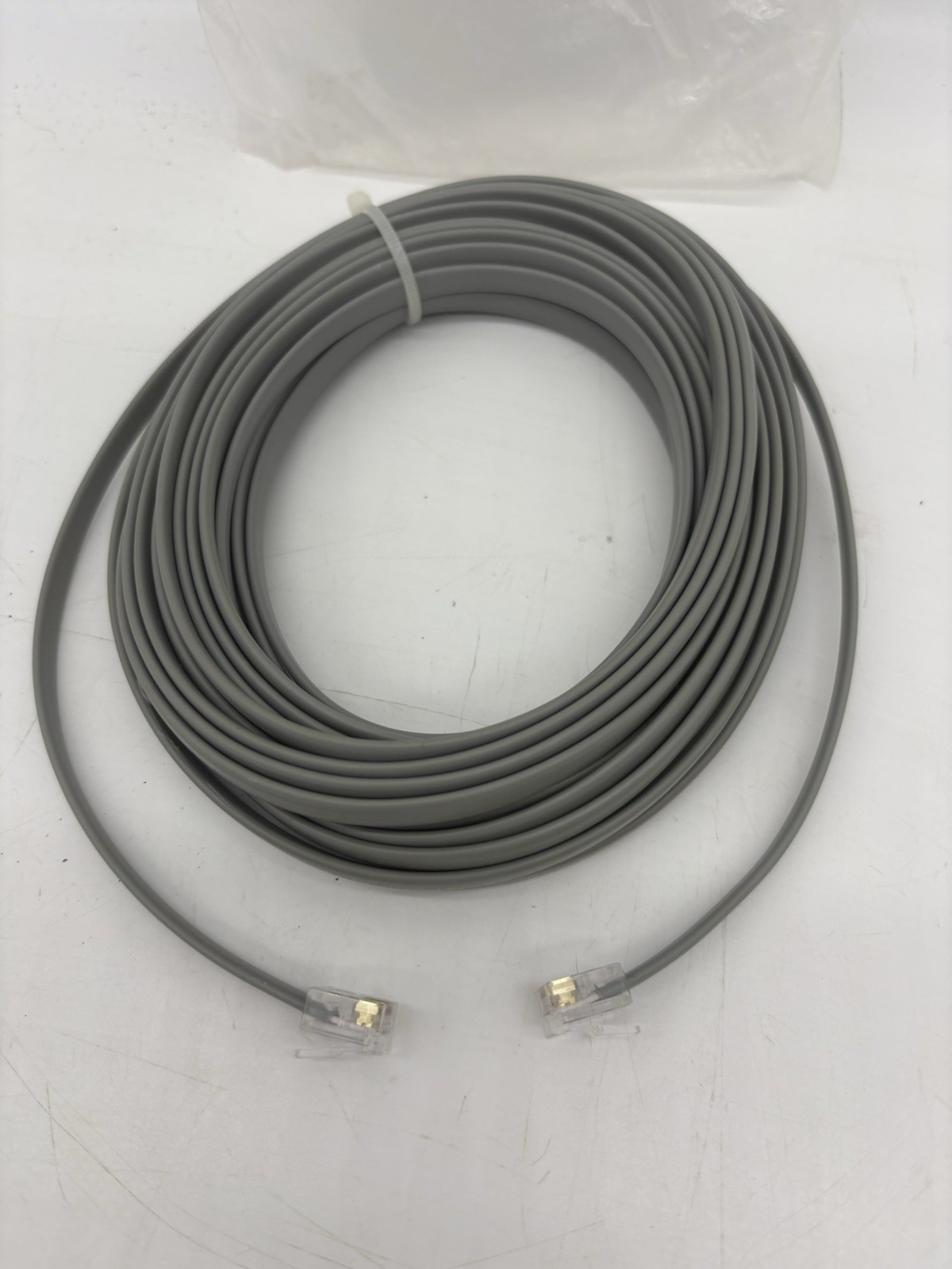 30′ ft Six Conductor Flipped Line Cords Gray 6 Conductor Reverse Telephone Wire