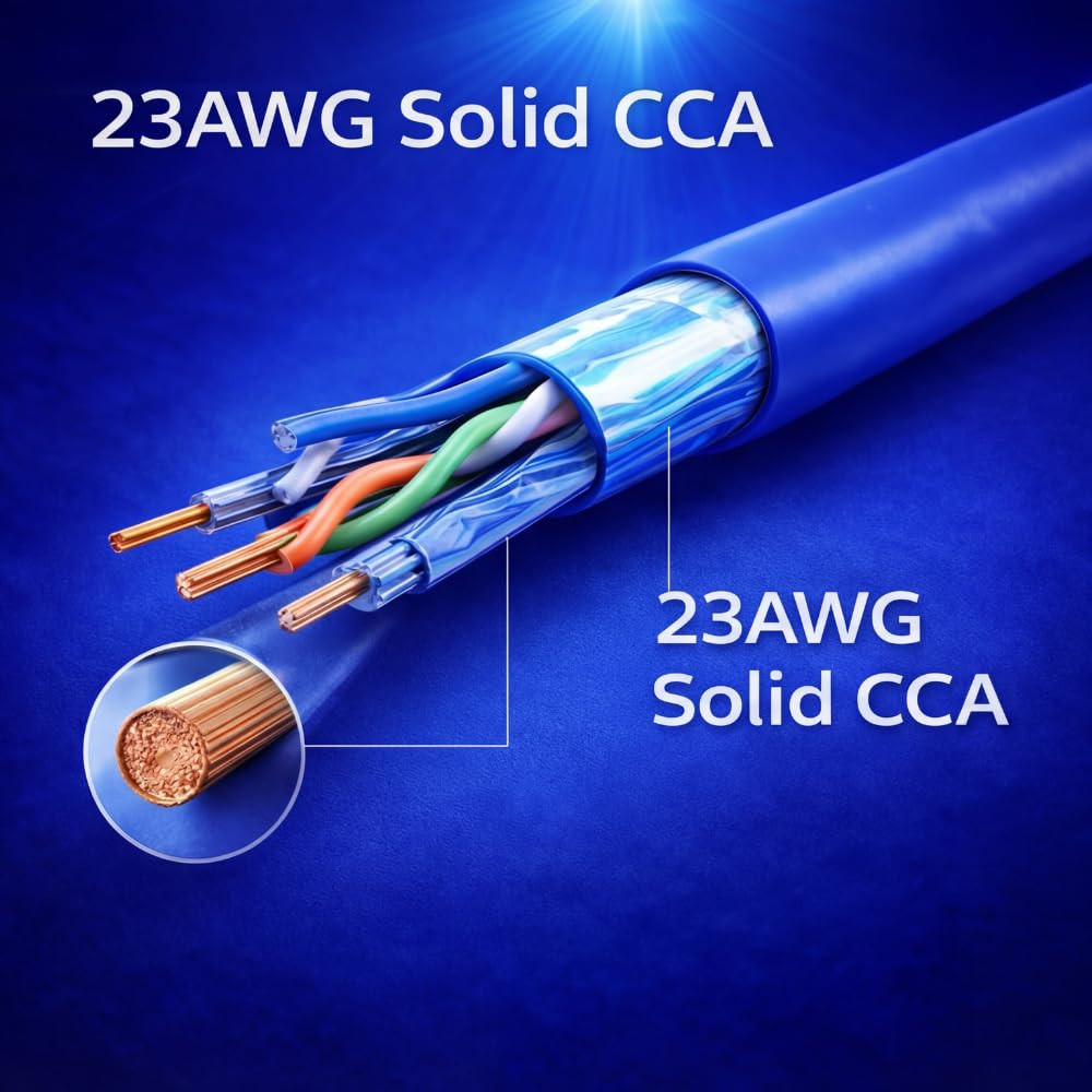 CAT6 CCA Outdoor Ethernet Cable 1000FT 305 23AWG Solid, UTP, Weatherproof