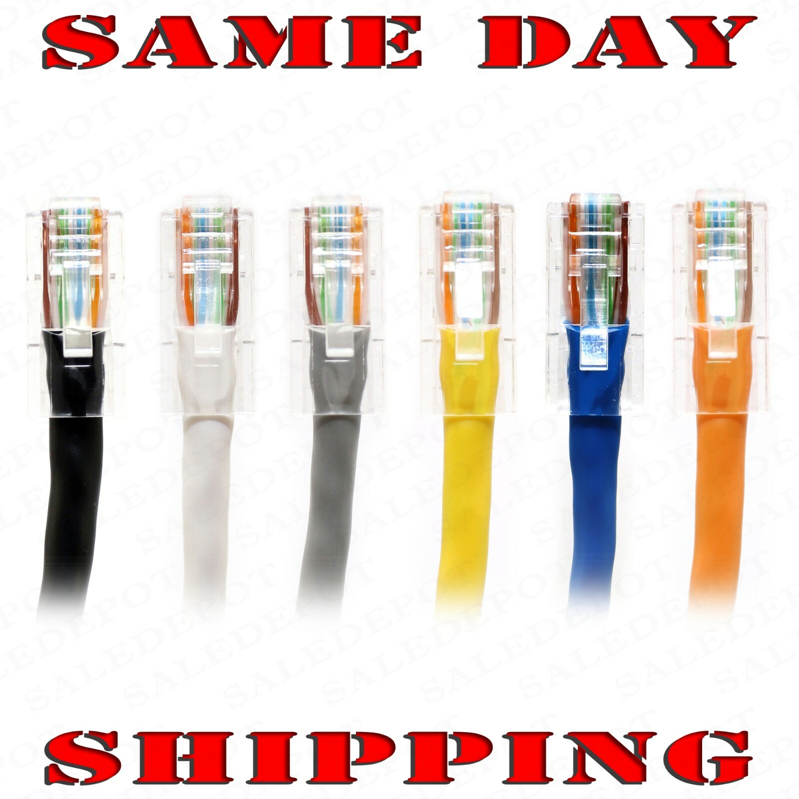 Cat5e / Cat6 Ethernet Patch Cable RJ45 Computer LAN Networking Cord lot 1′-300′