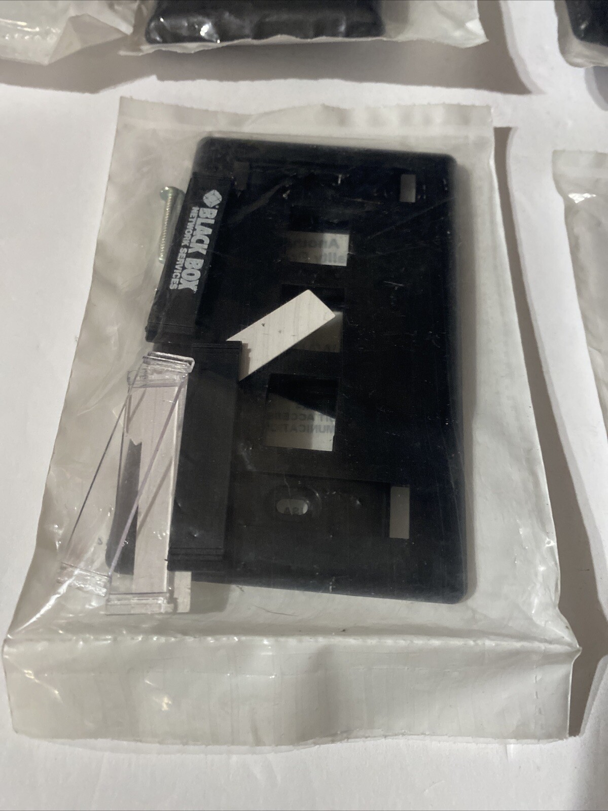 Black Box WP465 3 DATA PORT WALL PLATE Black LOT OF 10