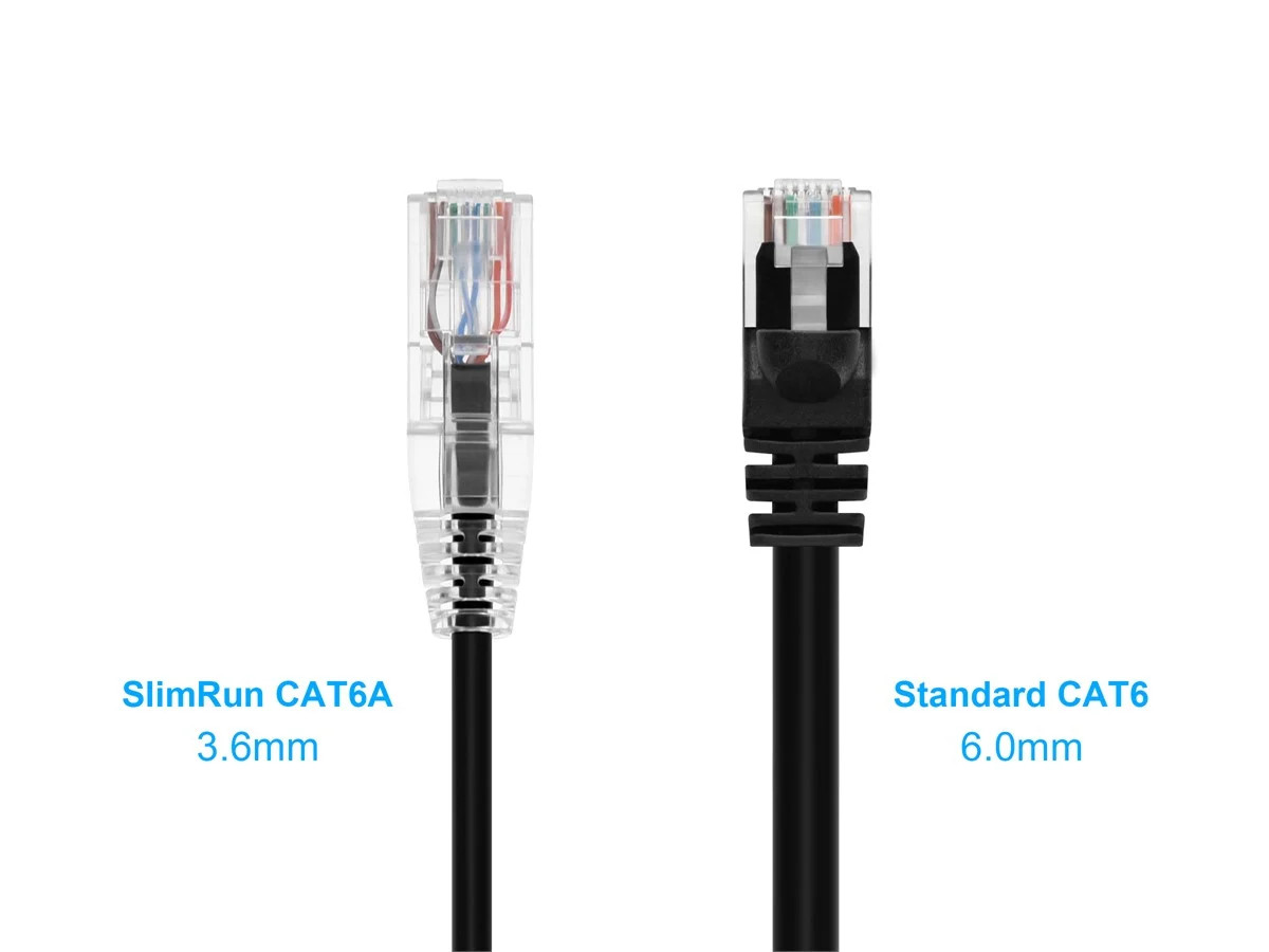 Monoprice Cat6 Ethernet Patch Cable – 1 feet – Black | Snagless RJ45 Stranded