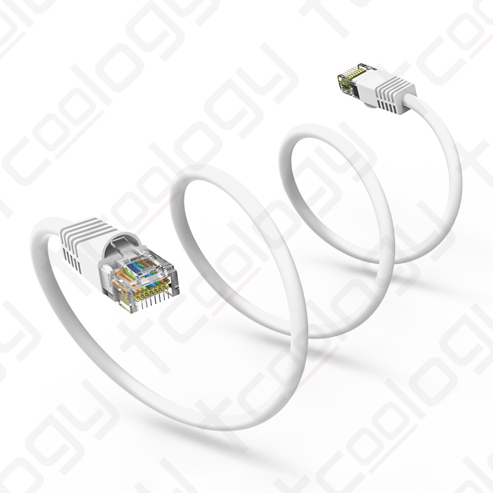[UL Listed] TCoology Cat5e Patch Cord Booted Cable 24AWG 350mhz UTP Ethernet Lan