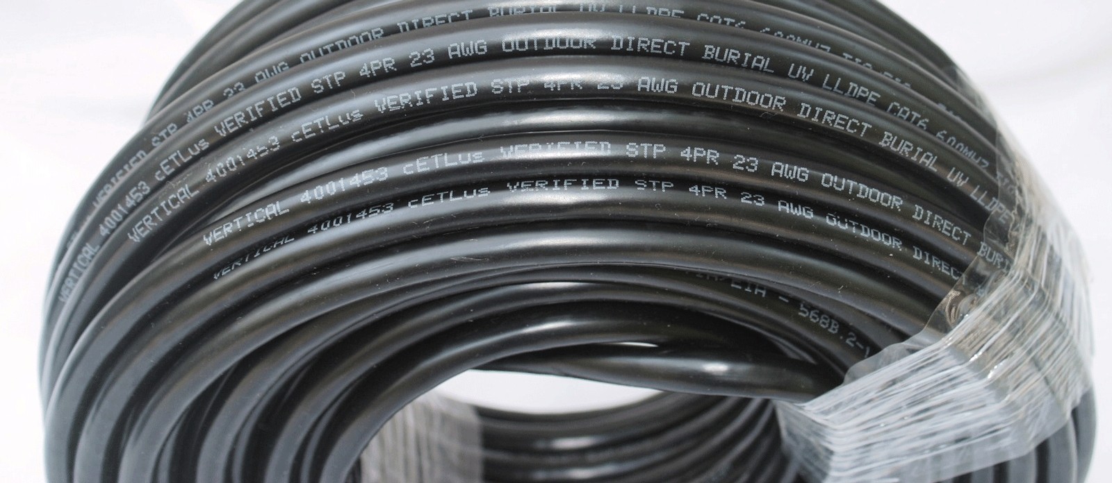 200’FT CAT-6 23 AWG 600MHz OUTDOOR PATCH CORD SHIELDED STP CABLE NO-CONNECTORS