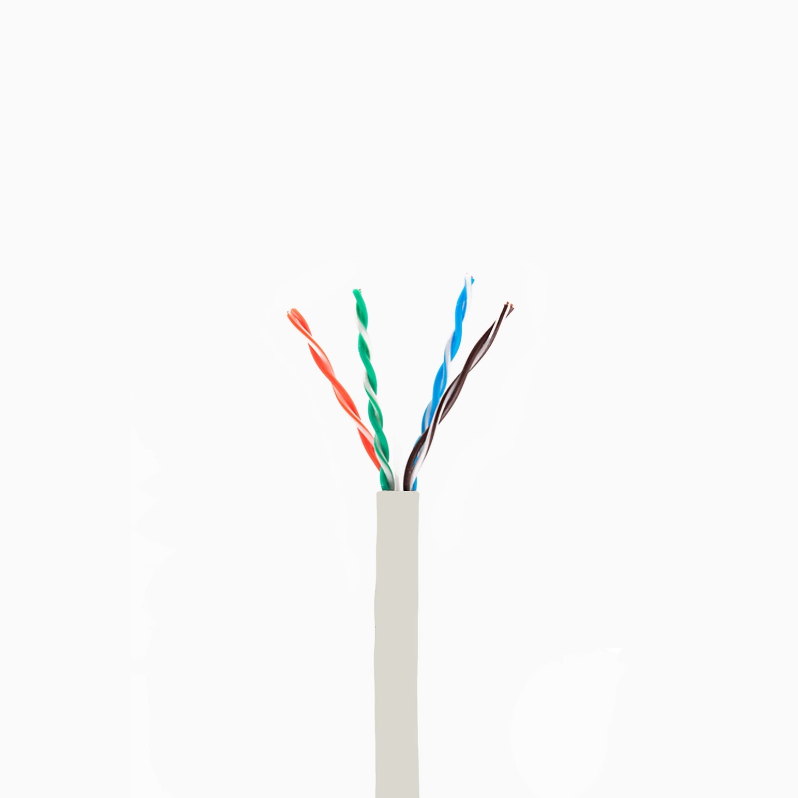 Cat6 Riser (CMR), Ethernet Cable 1000ft, White, No Spline, Unshielded Twisted Pa