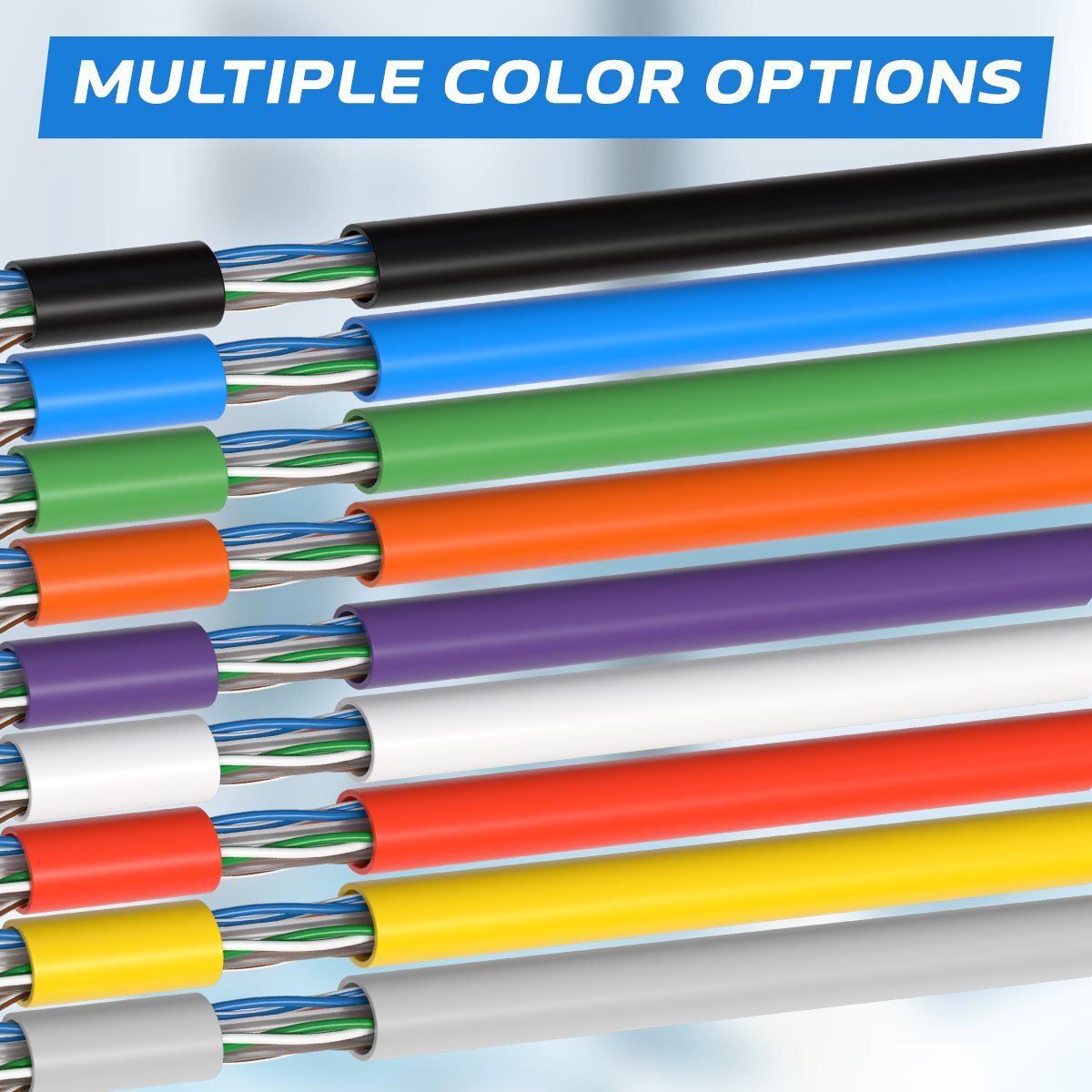 Bulk CAT6 ETL Rated Cable 1000ft 500ft Riser CMR Solid Bare Copper RJ45 Ethernet