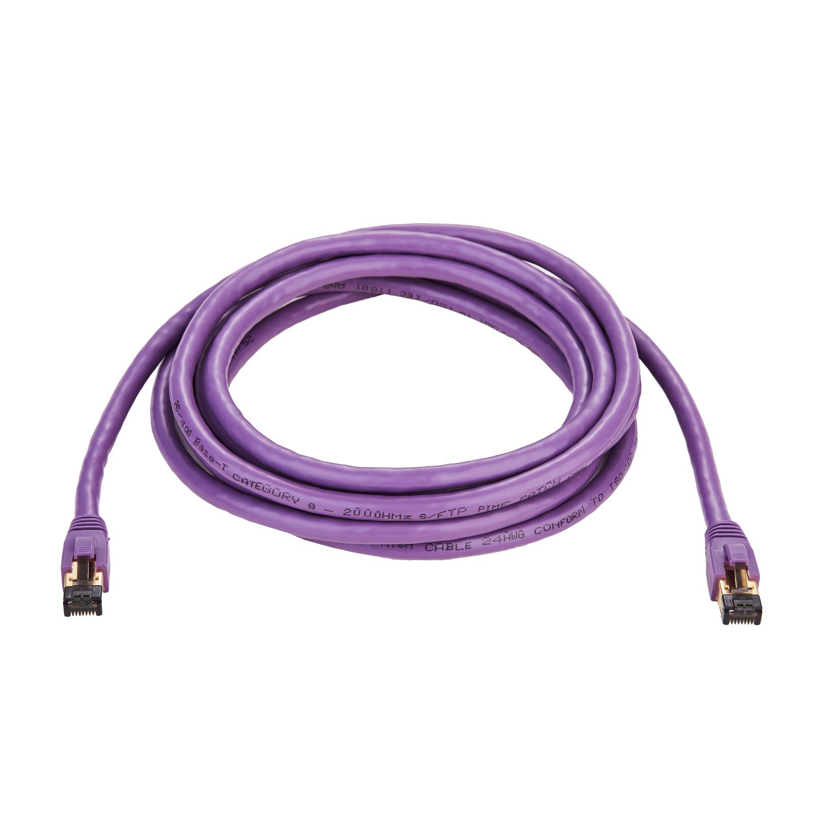 Cat8 SFTP Super Speed Ethernet Patch Cord 40Gbps Wire 0.5FT-75 FT Purple LOT
