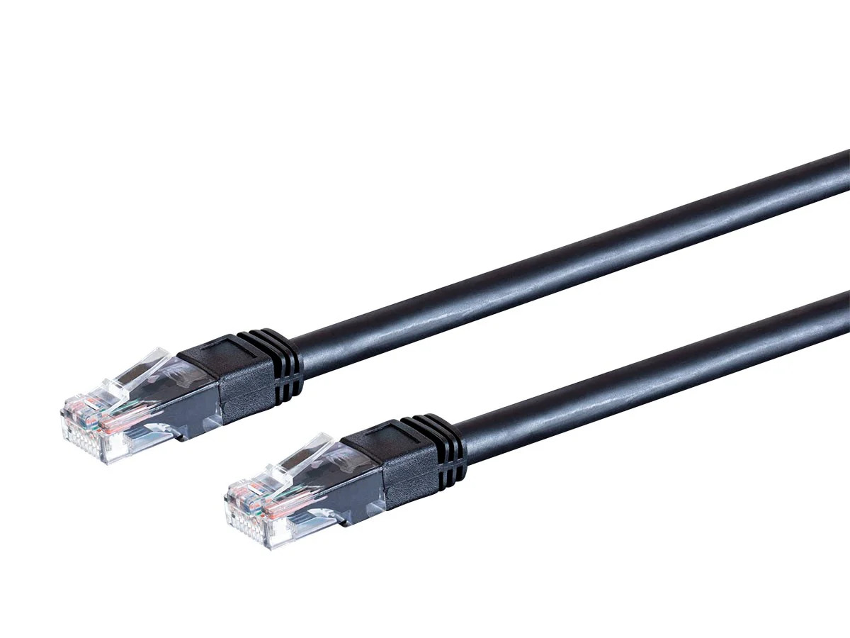 Cat6 Ethernet Patch Cable – 3 Feet – Black | Snagless RJ45, 550MHz, UTP, 24AWG