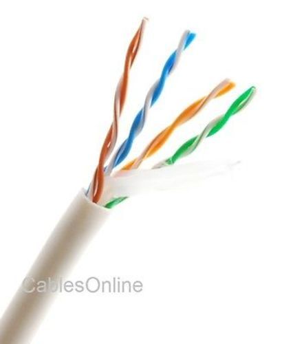 250ft Solid CAT6E CMR 550 Mhz, High-Performance 23 AWG Copper Bulk Cable, White