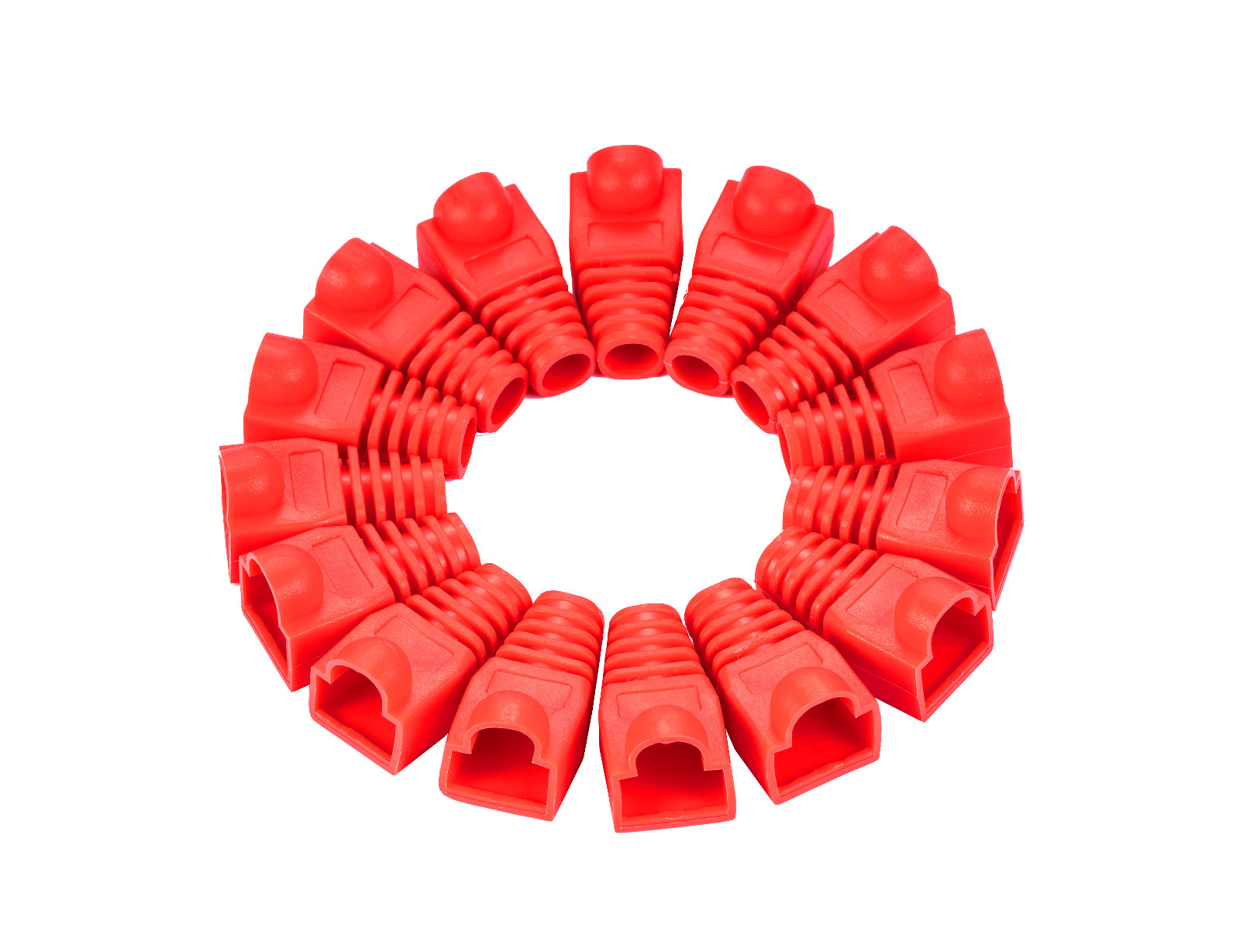 200 pcs Boot Cap Cover for RJ45 Network Connectors Cat5 Cat5e Cat6 Cable Red