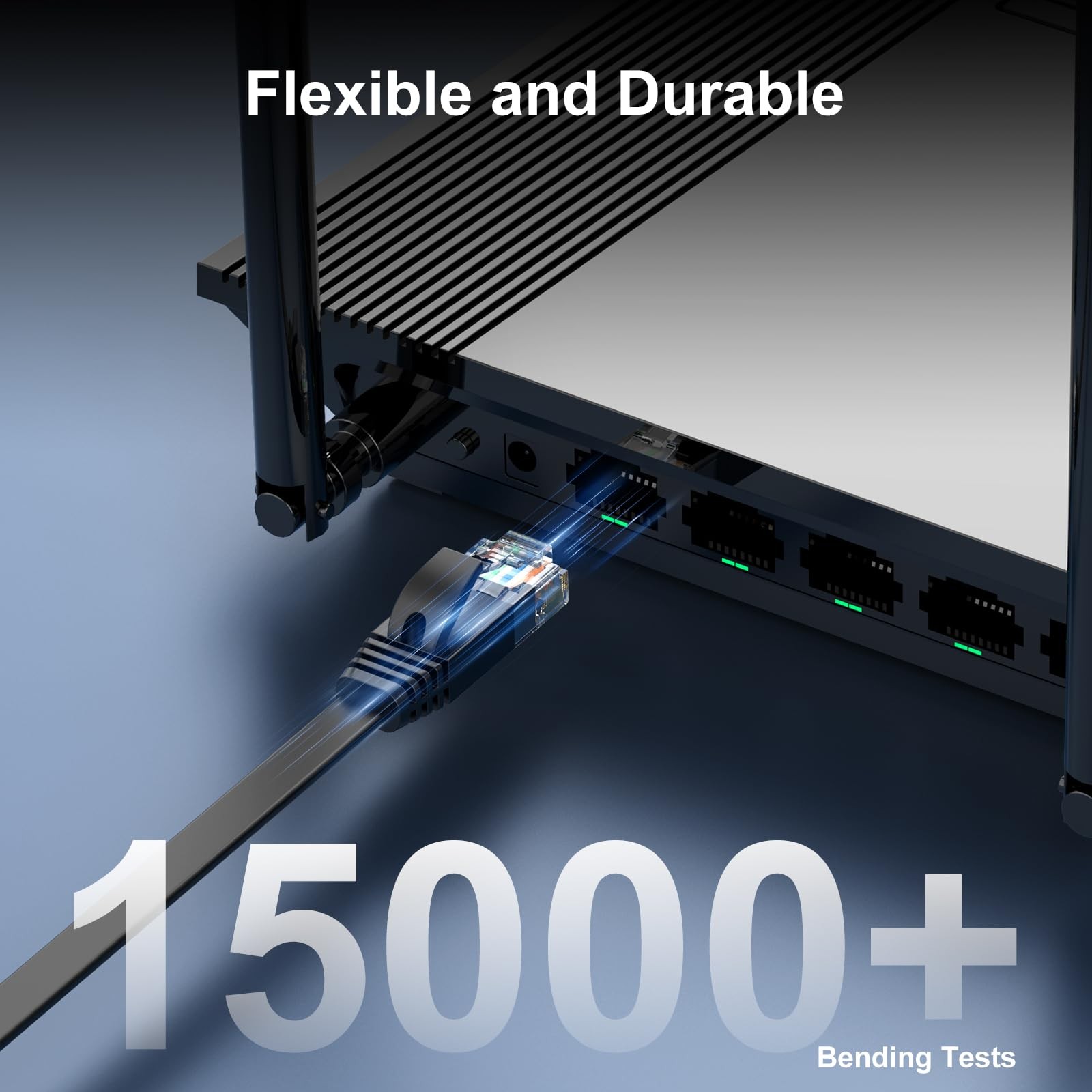 Cat 6 Ethernet Cable 100 ft, Indoor&Outdoor, High Speed 10Gbps Internet Netwo…