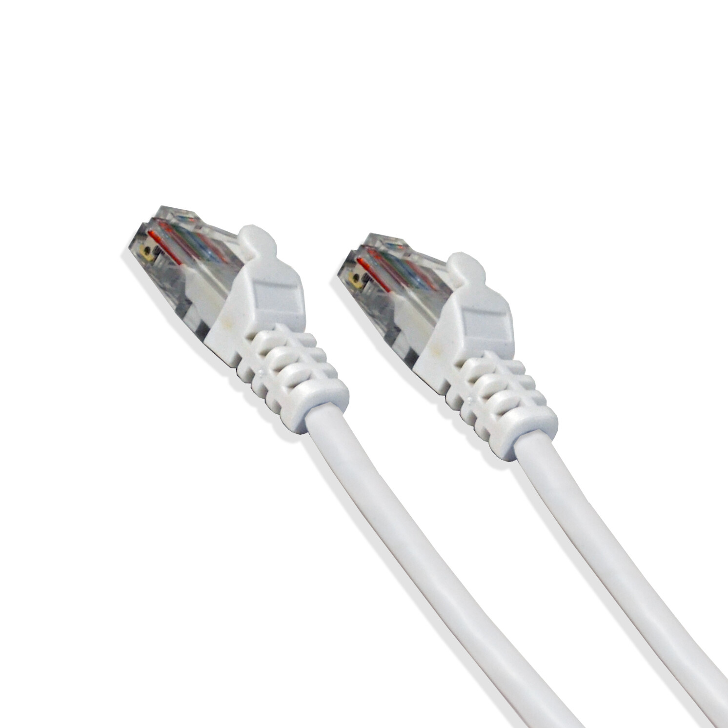 15ft Cat5e Cable Ethernet Lan Network White RJ45 Patch Cord Internet (50 Pack)