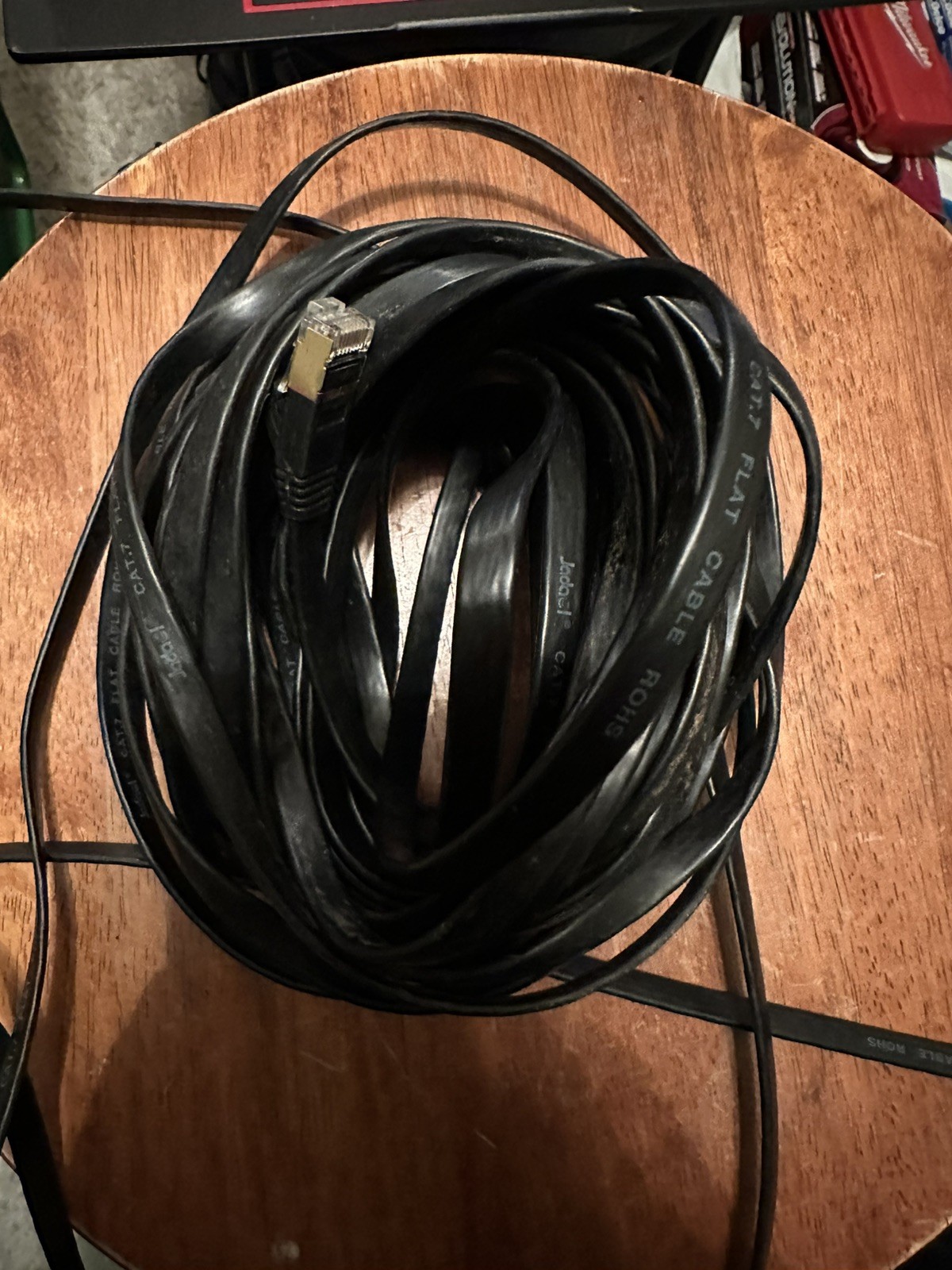 50FT CAT7 CAT 7 Flat Ethernet Cable LAN RJ45 Internet Router Patch Cord 50 Feet