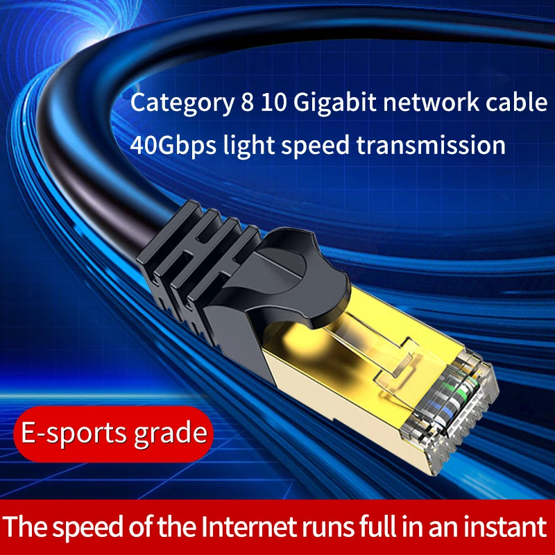 Cat 8 RJ45 Ethernet Cable Super Speed 40Gbps Patch LAN Network Gold Plated Lot