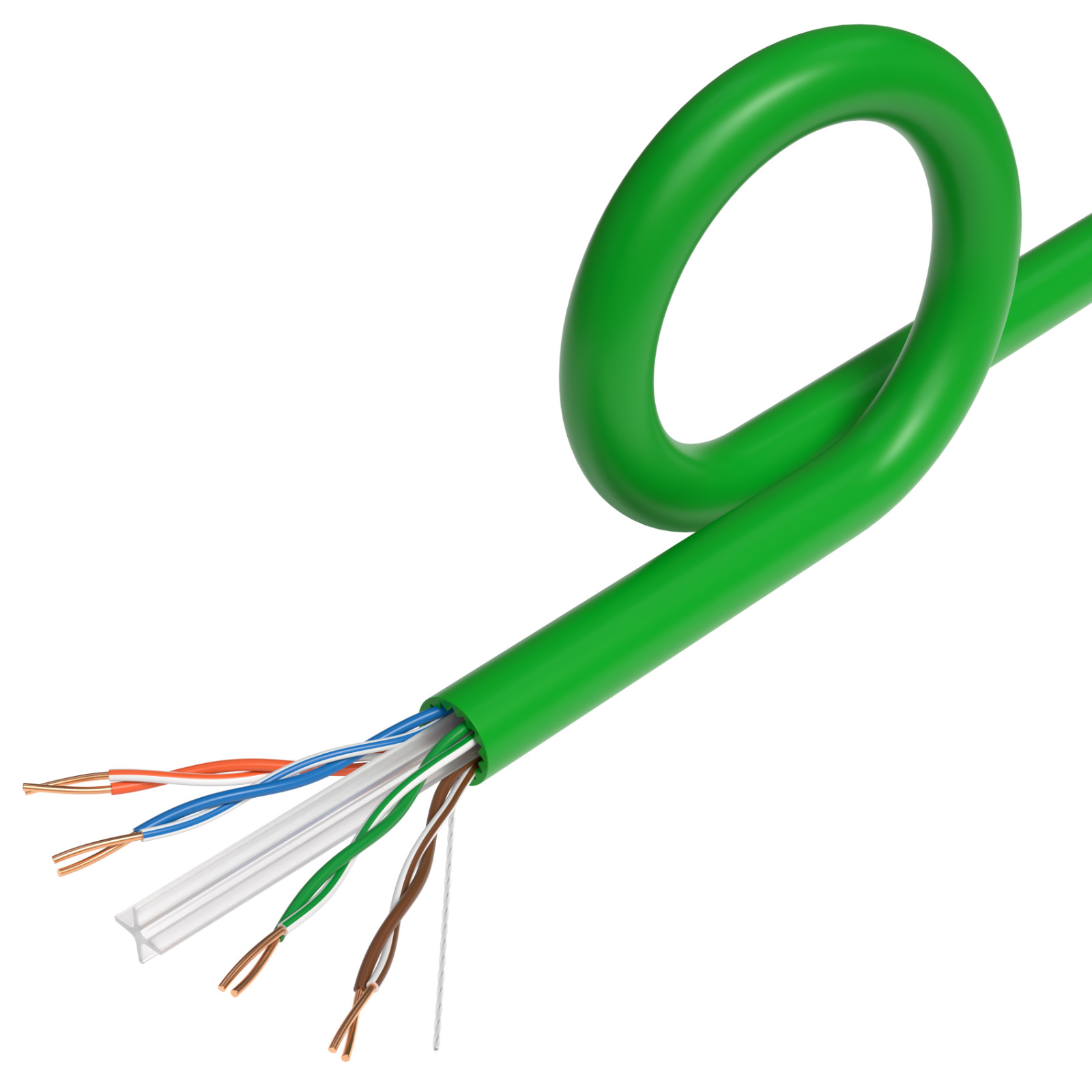 1000ft CAT6A Ethernet Cable Solid Bare Copper 23AWG 10G High-Speed Network Wire
