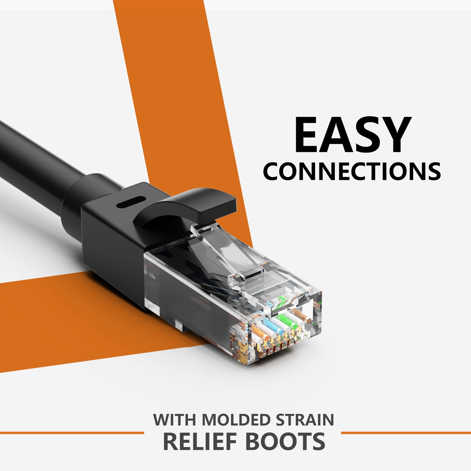 150 Ft Cat6 Ethernet Cable, 10Gbps, Direct Burial, Waterproof, RJ45 LAN Cord