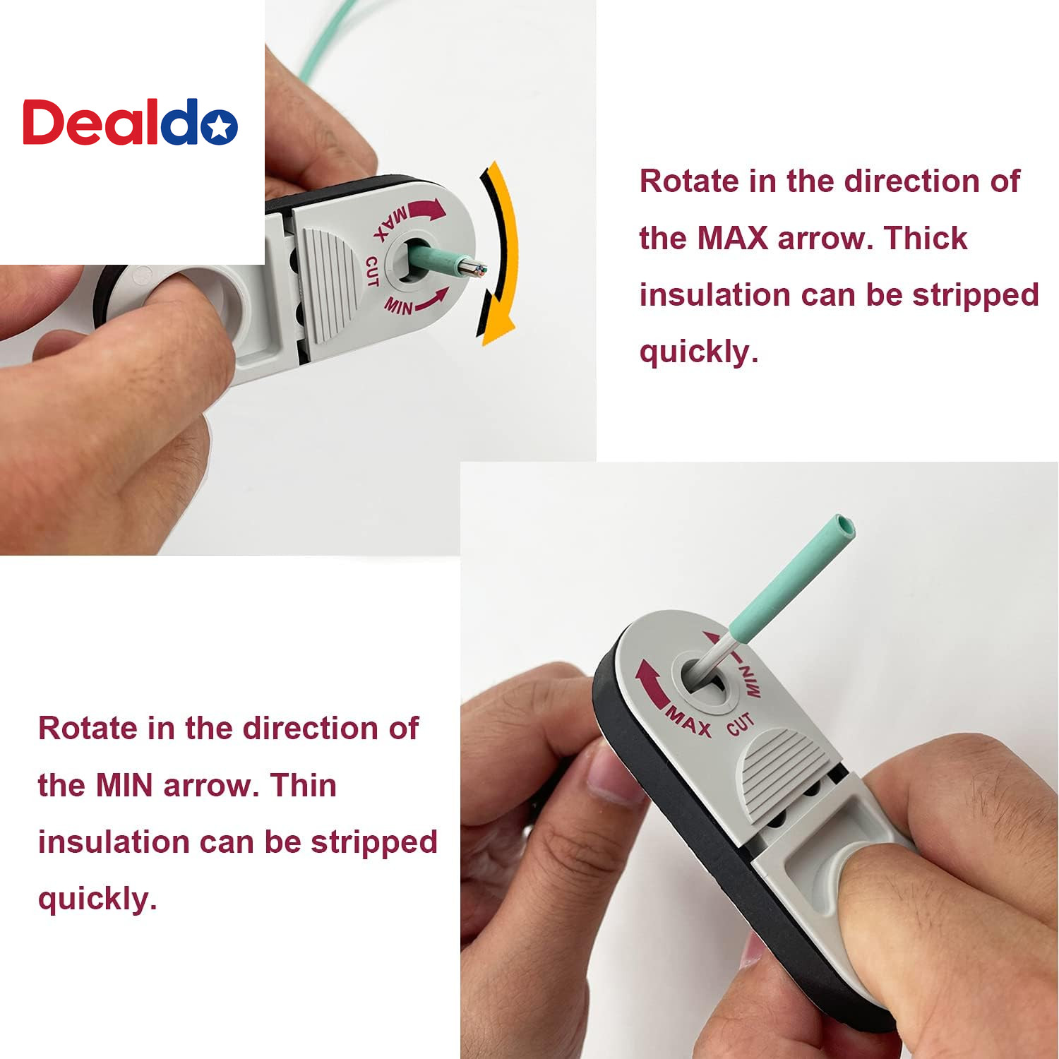 Universal Network Wire Stripping Tool for Cat5E, Cat 6, Cat 6A, Cat7, Cat 8 – Pr