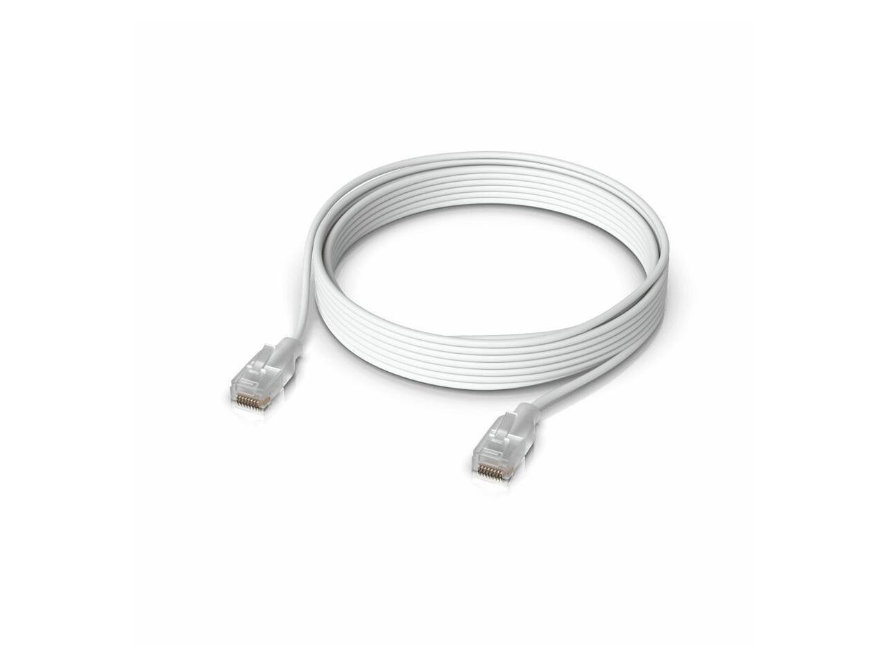 Ubiquiti UACC-Cable-Patch-EL-5M-W 16.40 ft (5 m) White Cables – Network Ethernet