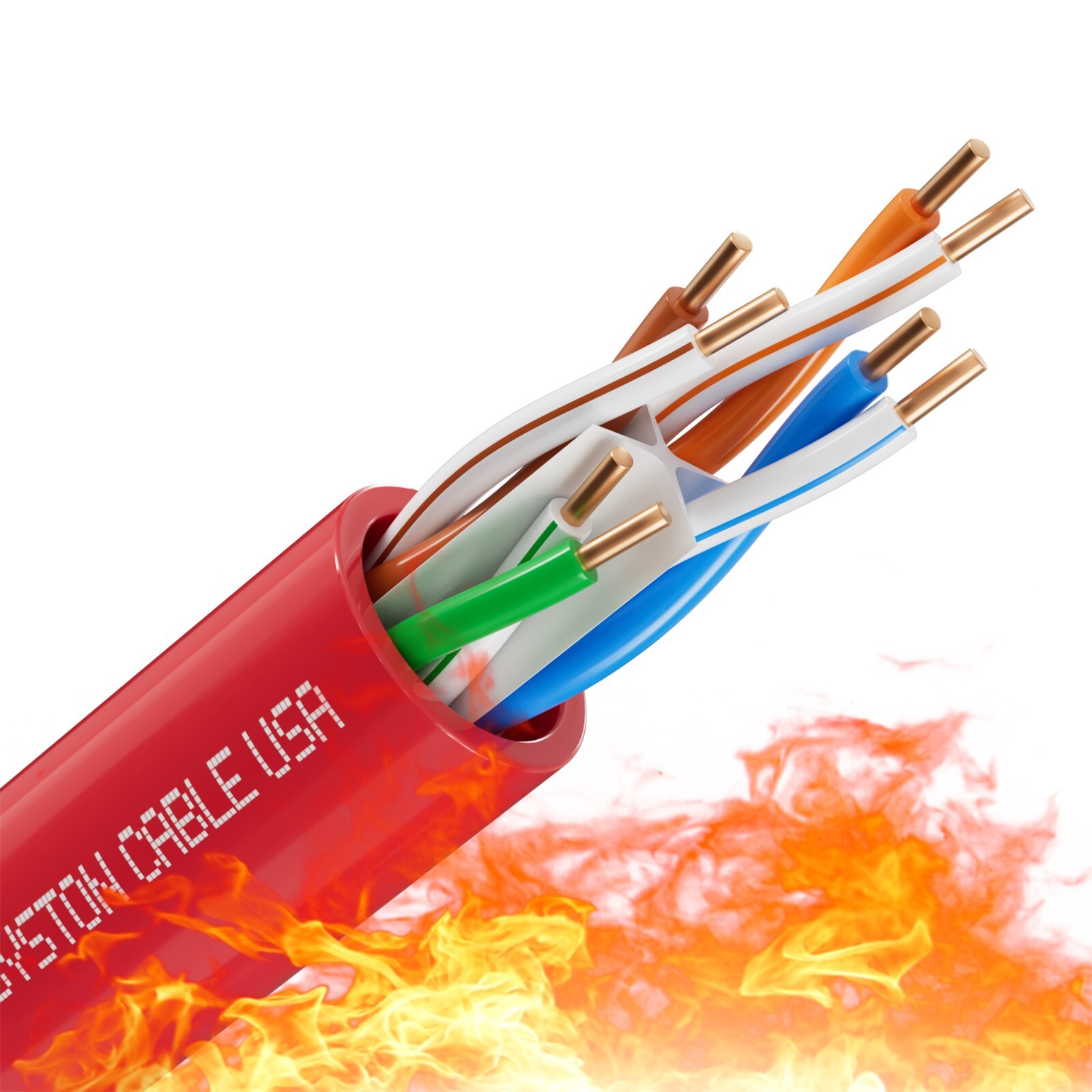 Syston Cat 6E Ethernet Network Cable 600MHz 23AWG UTP Solid Copper Wire-CMP Bulk