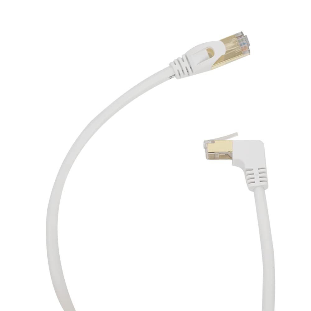 10 ft Downward Right Angle Cat 6 Ethernet Cable for PC Router Modem