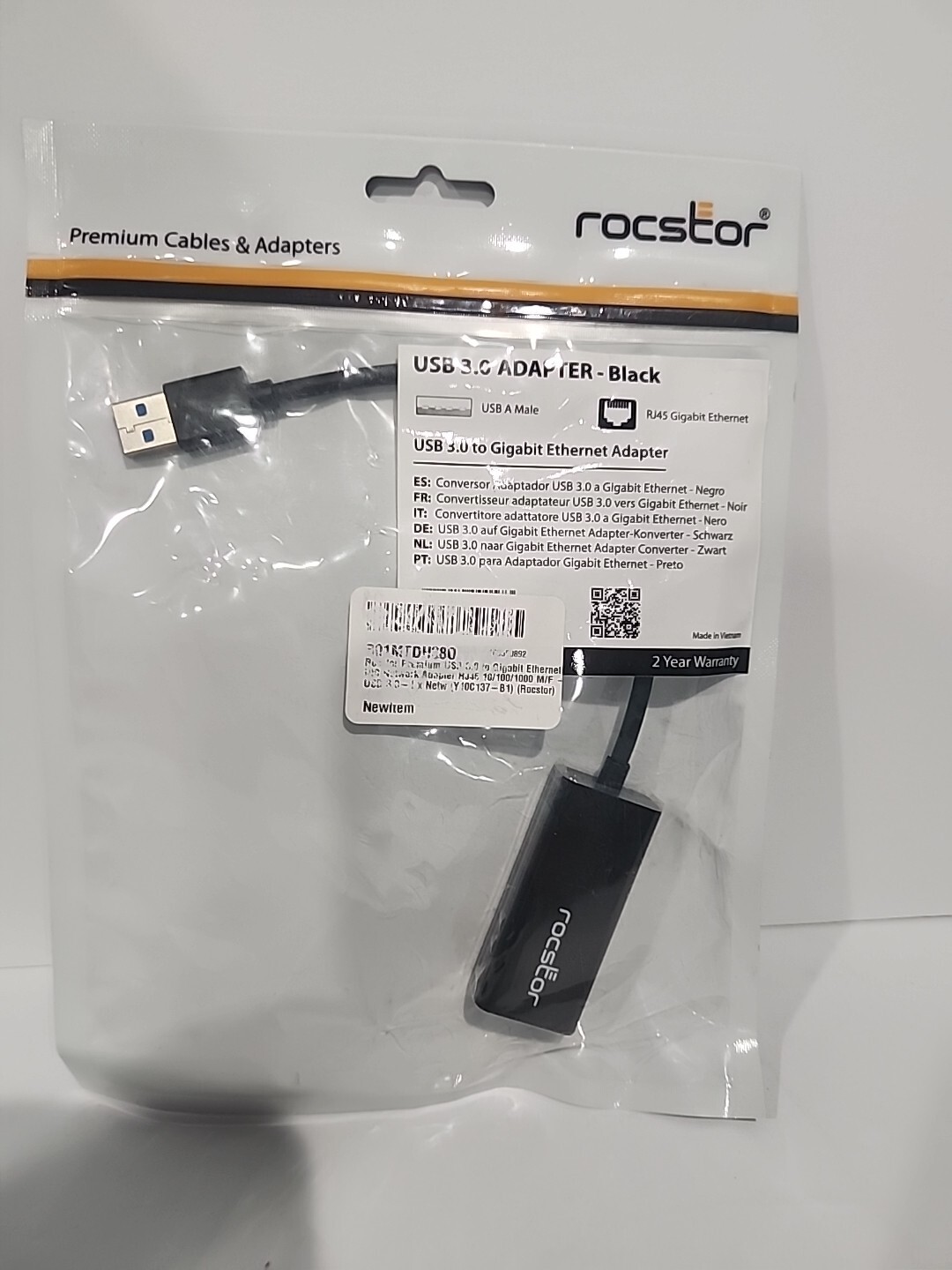 Rocstor USB 3.0 to Gigabit Ethernet Network Adapter Y10C137-B1