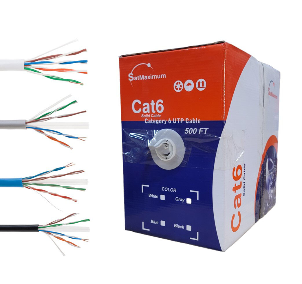 CAT6 UTP 500FT Ethernet Network Cable 23AWG LAN Bulk Solid Wire LOT