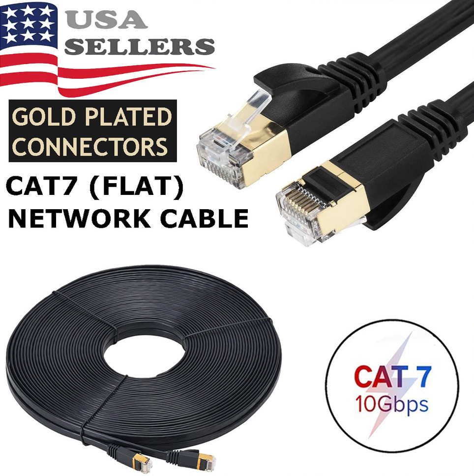 Cat 8 Ethernet RJ45 Cable Super Speed 40Gbps Patch LAN Network Gold Plated Lot