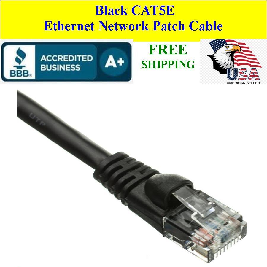 100 PACK 1 Ft Cat5e Ethernet Network Computer Patch Cable for PC, XBOX, PS3, PS4