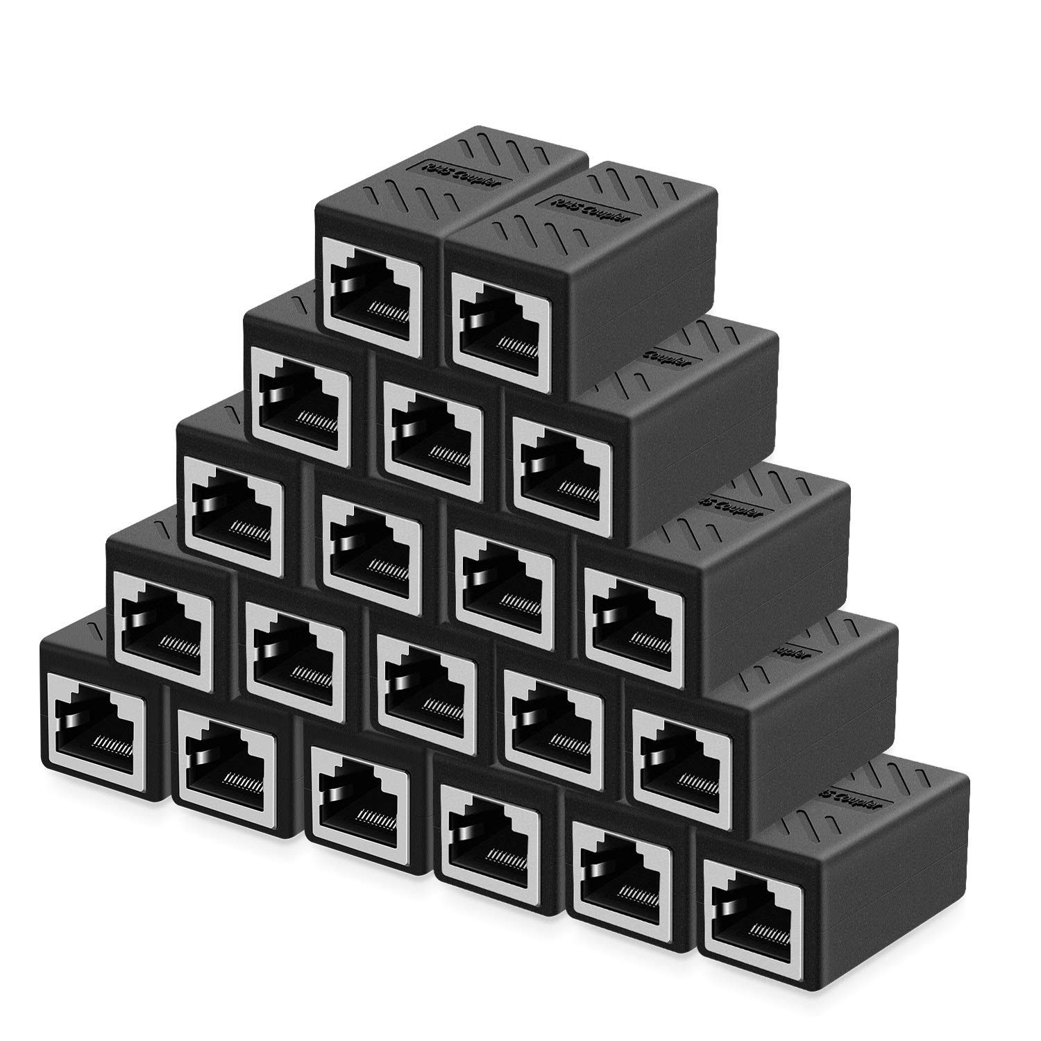 Ethernet Coupler RJ45 Shielded Connectors – Cat7/Cat6/Cat5e Extender – 20 Pack