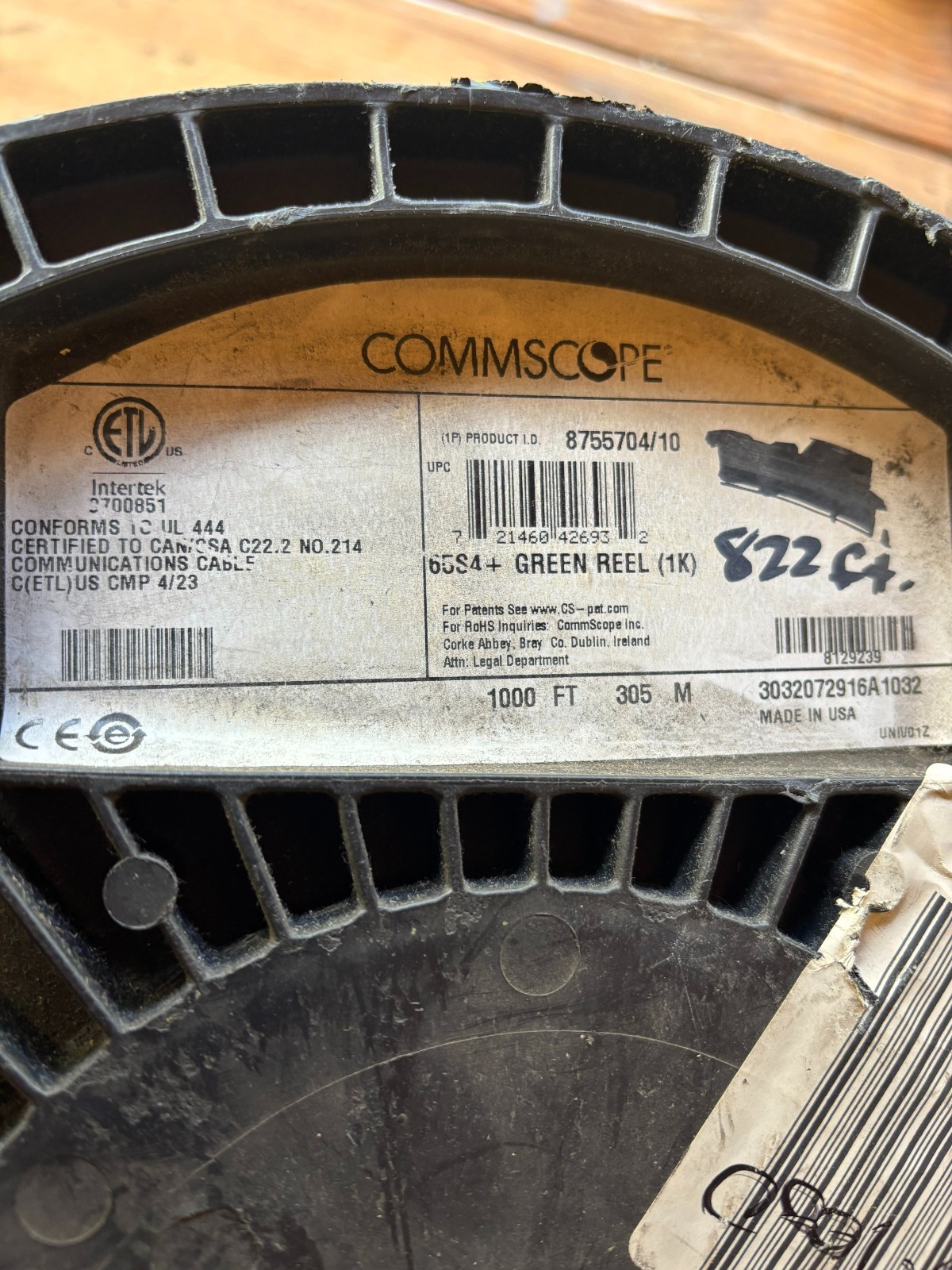 CommScope 4/23 23AWG F/UTP Cat6 Copper Cable Green Jacket See Desc. 880 feet