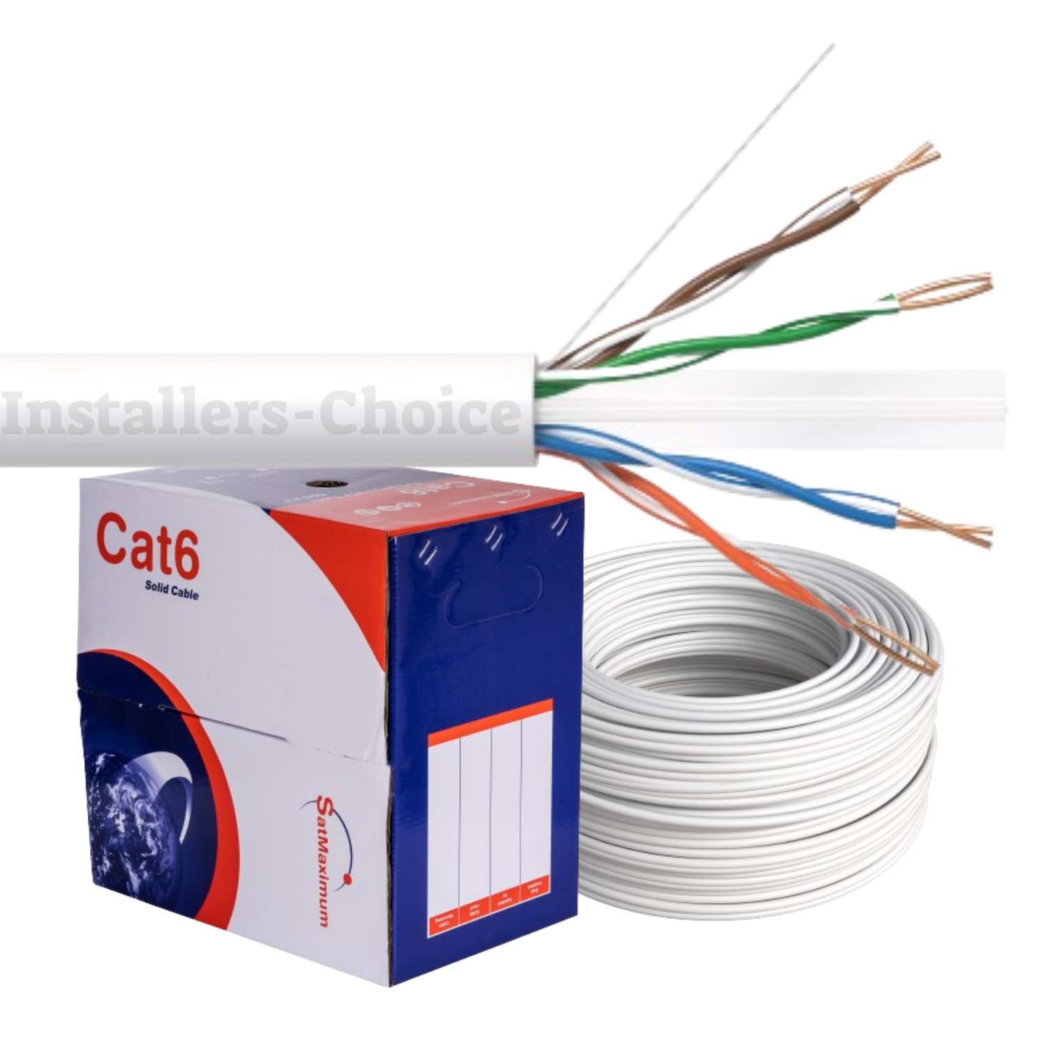 Cat6 1000FT CCA UTP Solid White Ethernet Cable – LAN Network Bulk 23 AWG RJ45