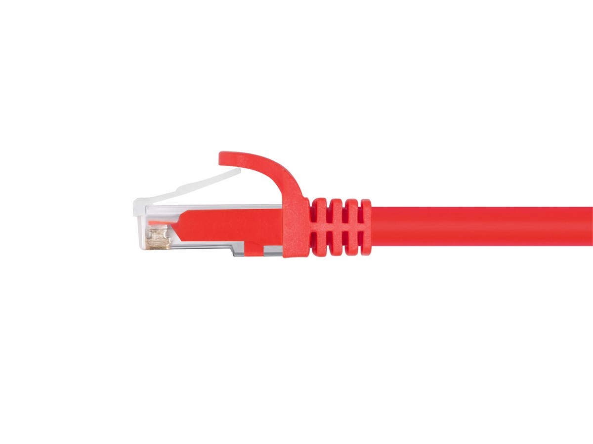 Flexboot Cat6 Ethernet Patch Cable Network Internet RJ45 Stranded UTP 2ft Red