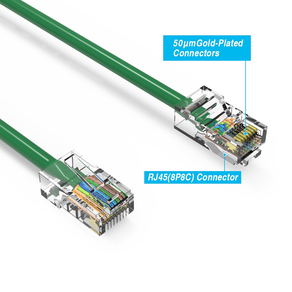 10 Pack of 0.5Ft CAT6 UTP Ethernet Network Non Booted Cable Green