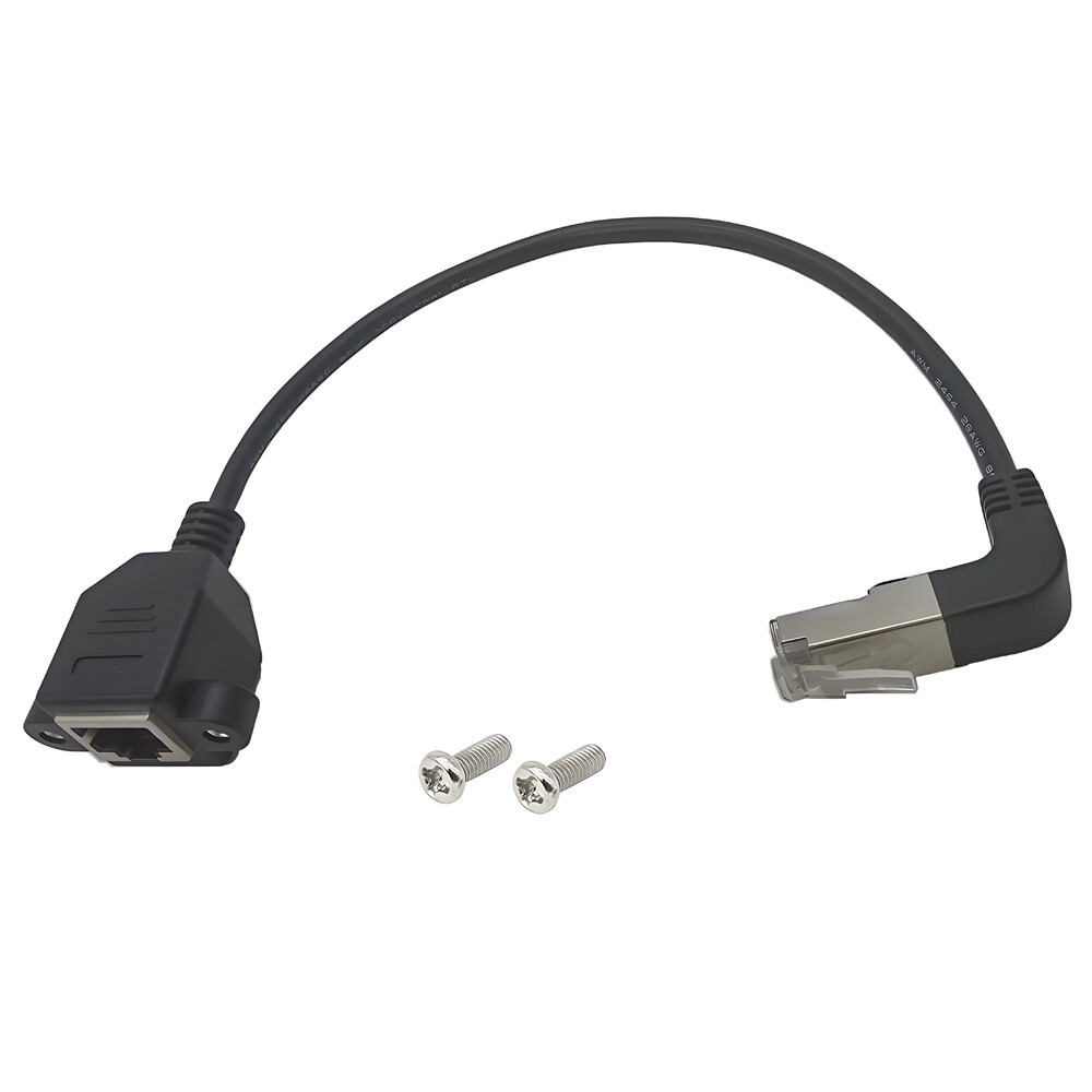 RJ45 Male to Female Ethernet Network Screw Panel Mount Extension Cable 0.3m -3m